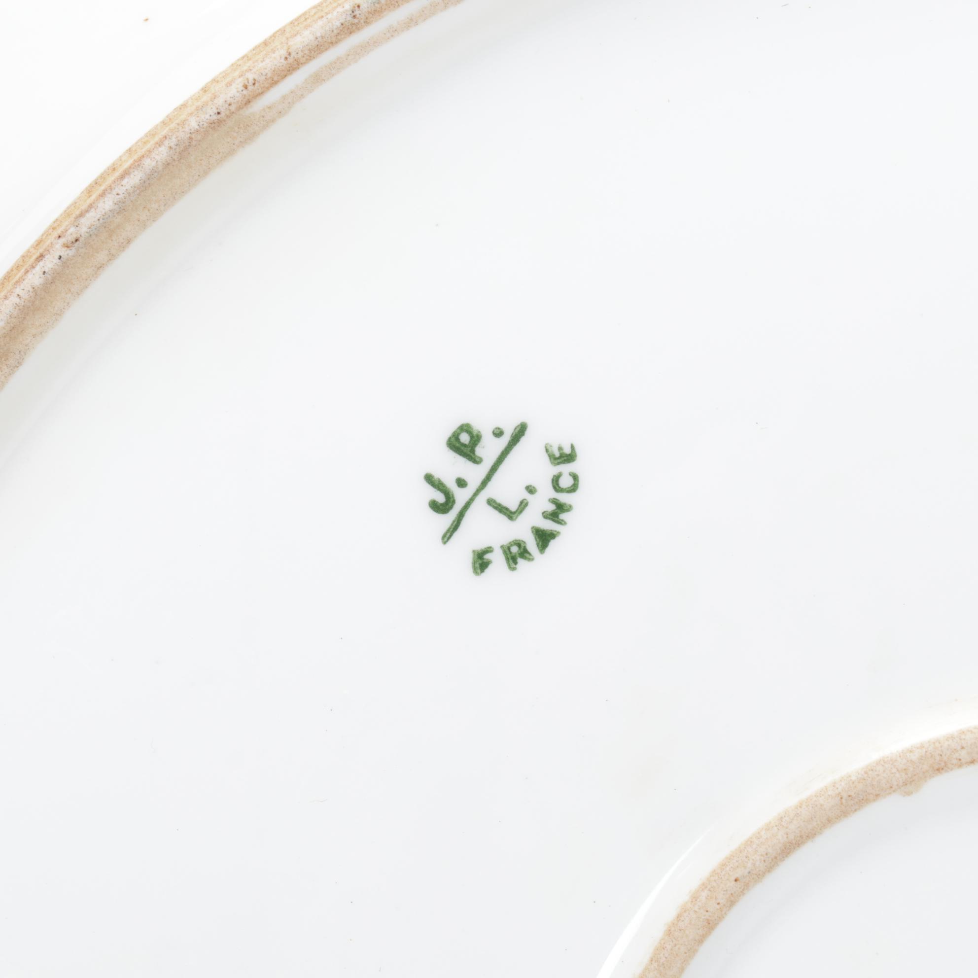 Limoges Hand-Painted Porcelain Platter with Other Wall Pocket and Tableware