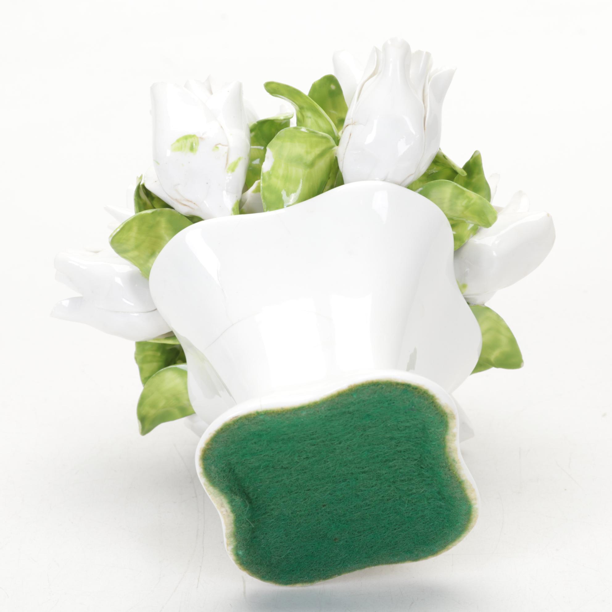 Limoges Hand-Painted Porcelain Platter with Other Wall Pocket and Tableware