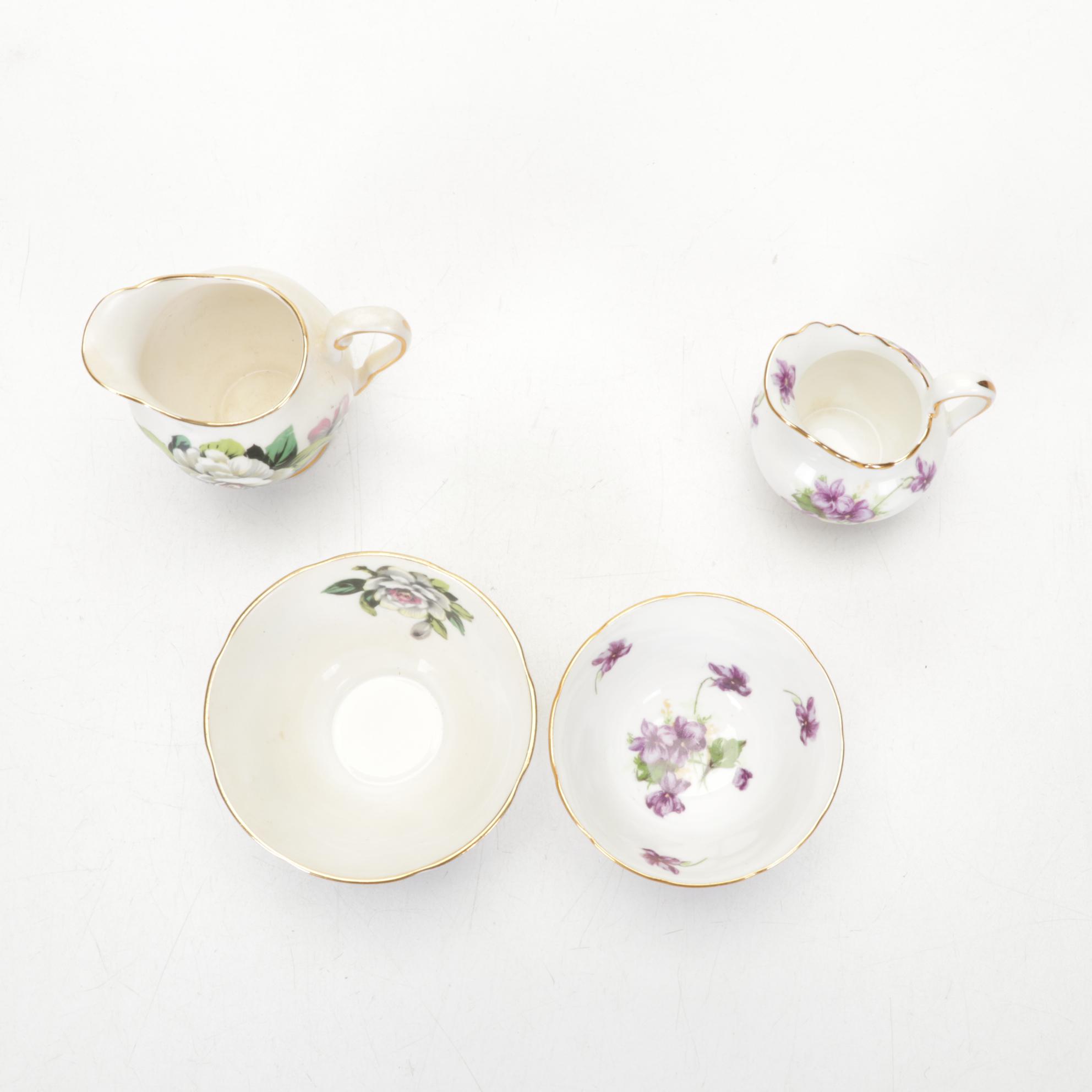 Limoges Hand-Painted Porcelain Platter with Other Wall Pocket and Tableware