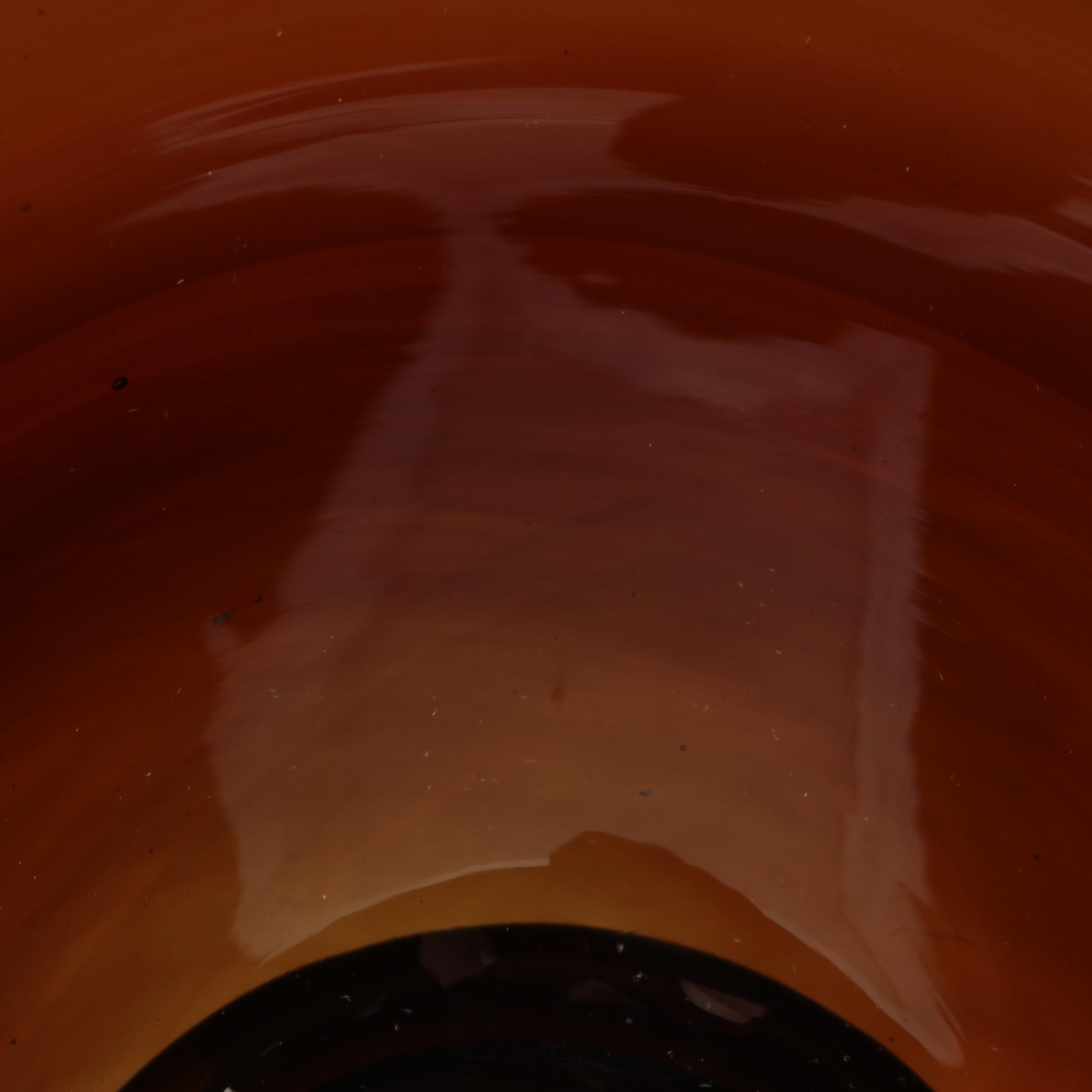 Dominick Labino Handblown Art Glass Footed Bowl, 1966