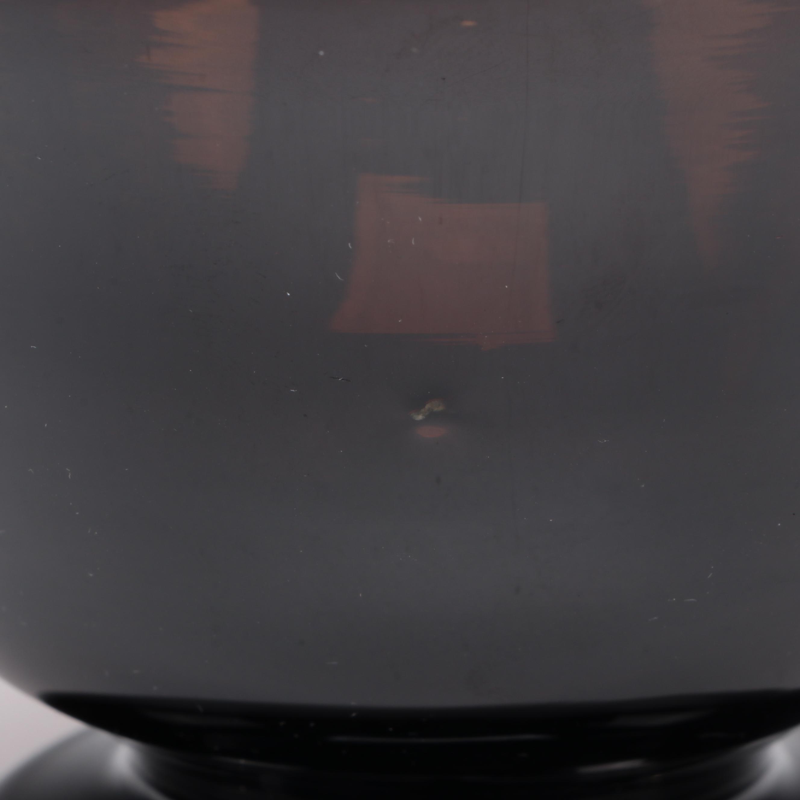 Dominick Labino Handblown Art Glass Footed Bowl, 1966