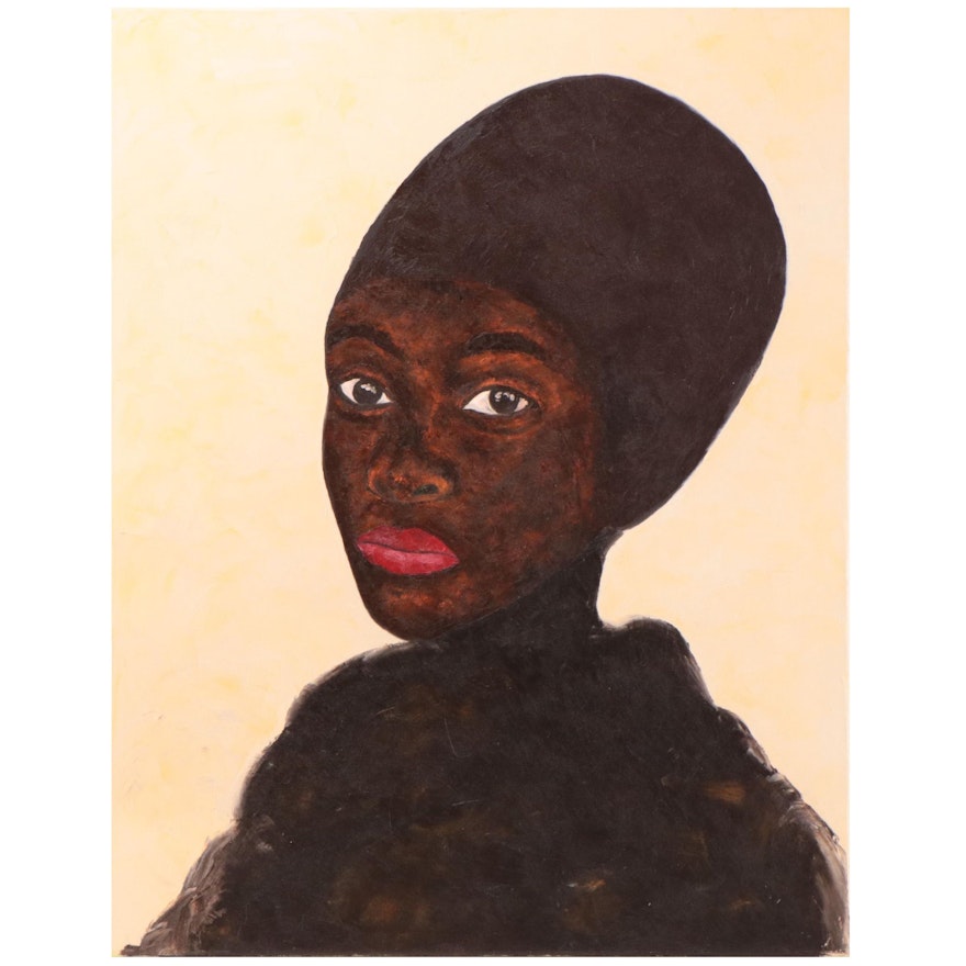 Oluwakemi Omowaire Oil Painting "Olori," 2023
