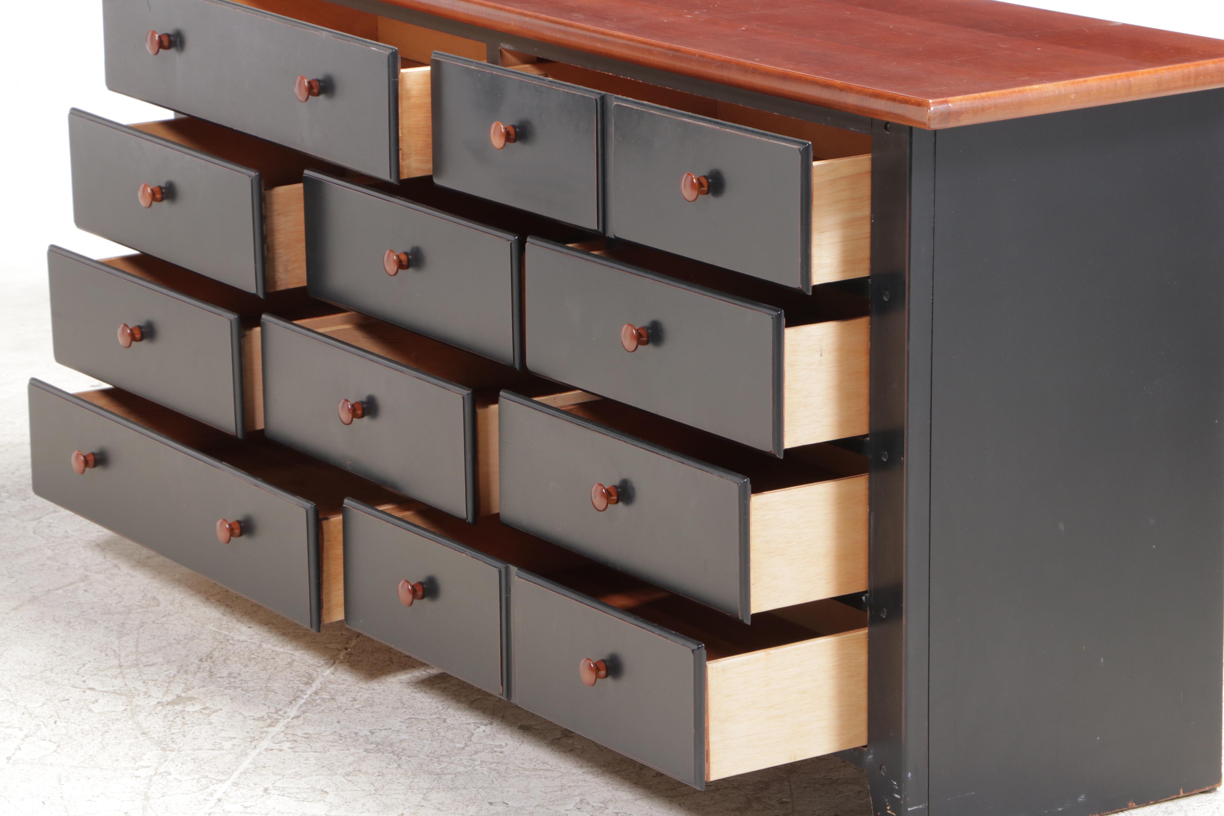 Impressions by Thomasville Solitaire Parcel-Ebonized Ten-Drawer Dresser