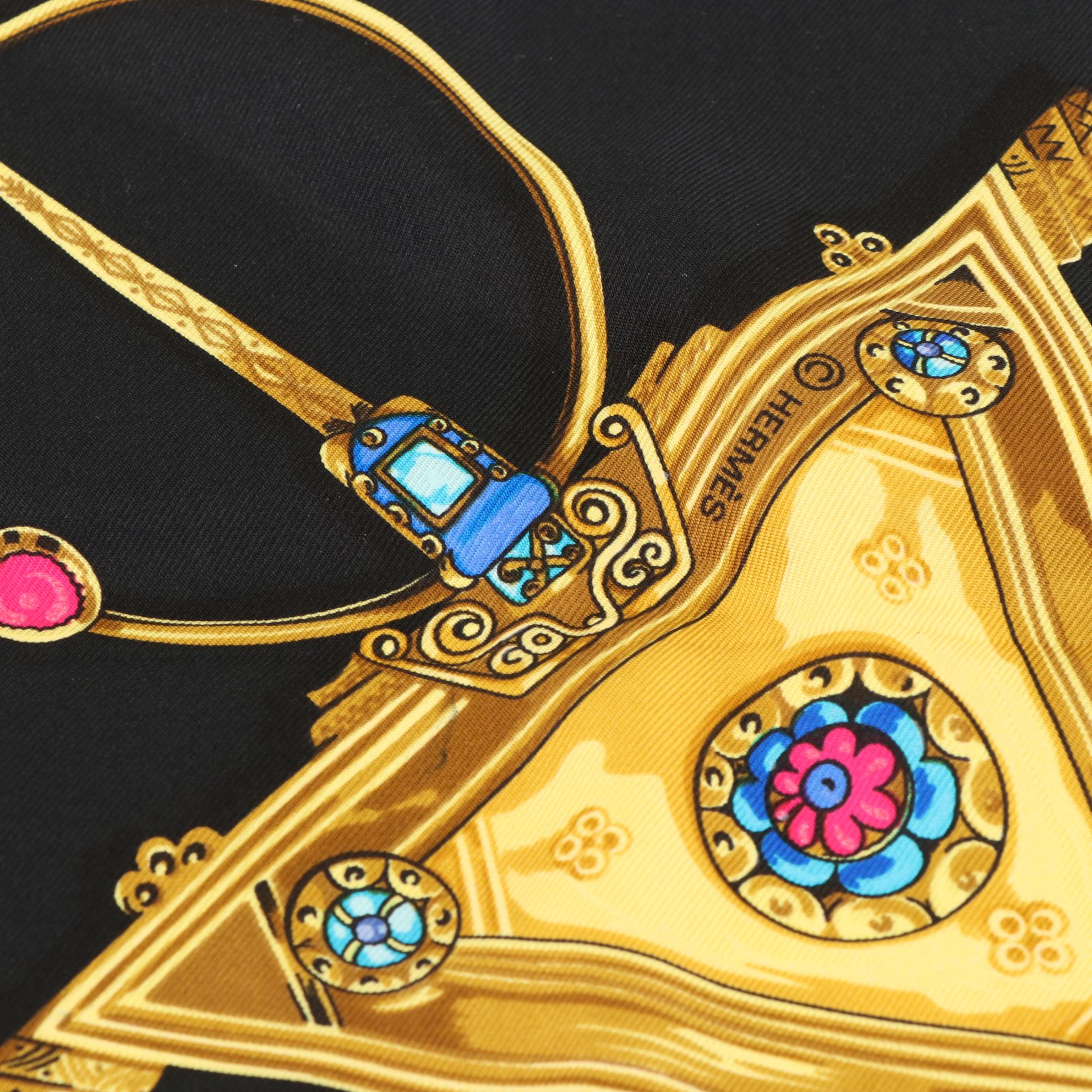 Hermès "Parures des Sables" Scarf 90 in Silk Twill