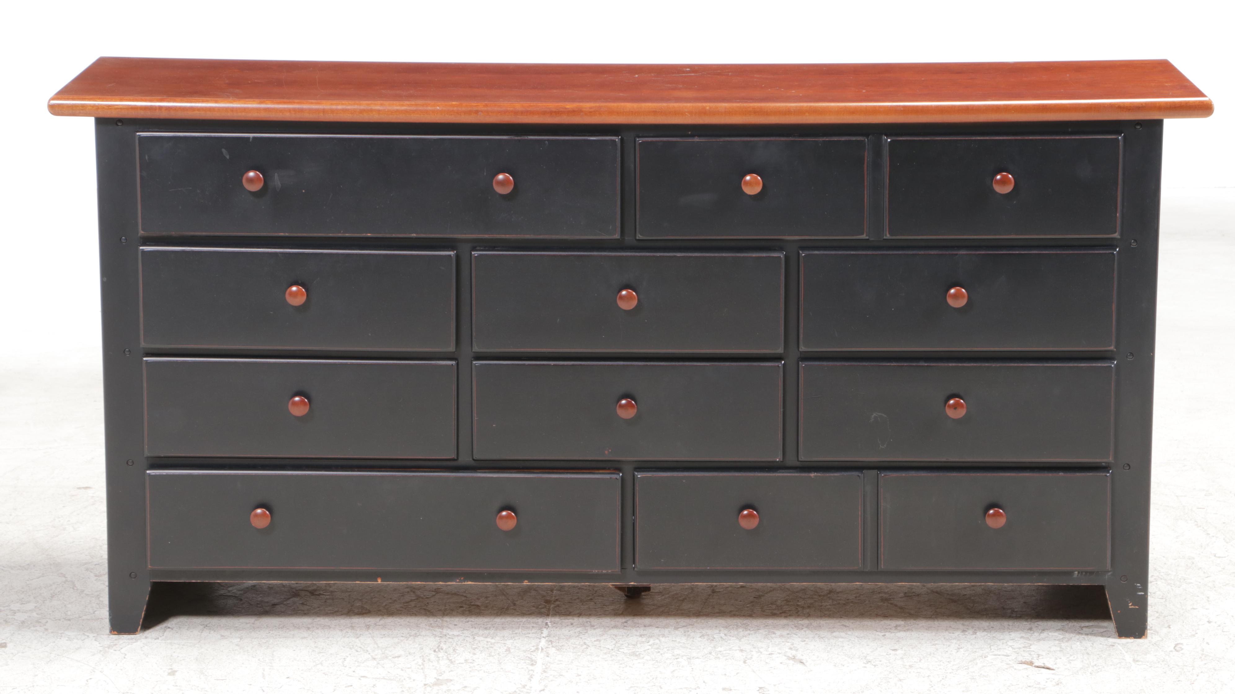 Impressions by Thomasville Solitaire Parcel-Ebonized Ten-Drawer Dresser