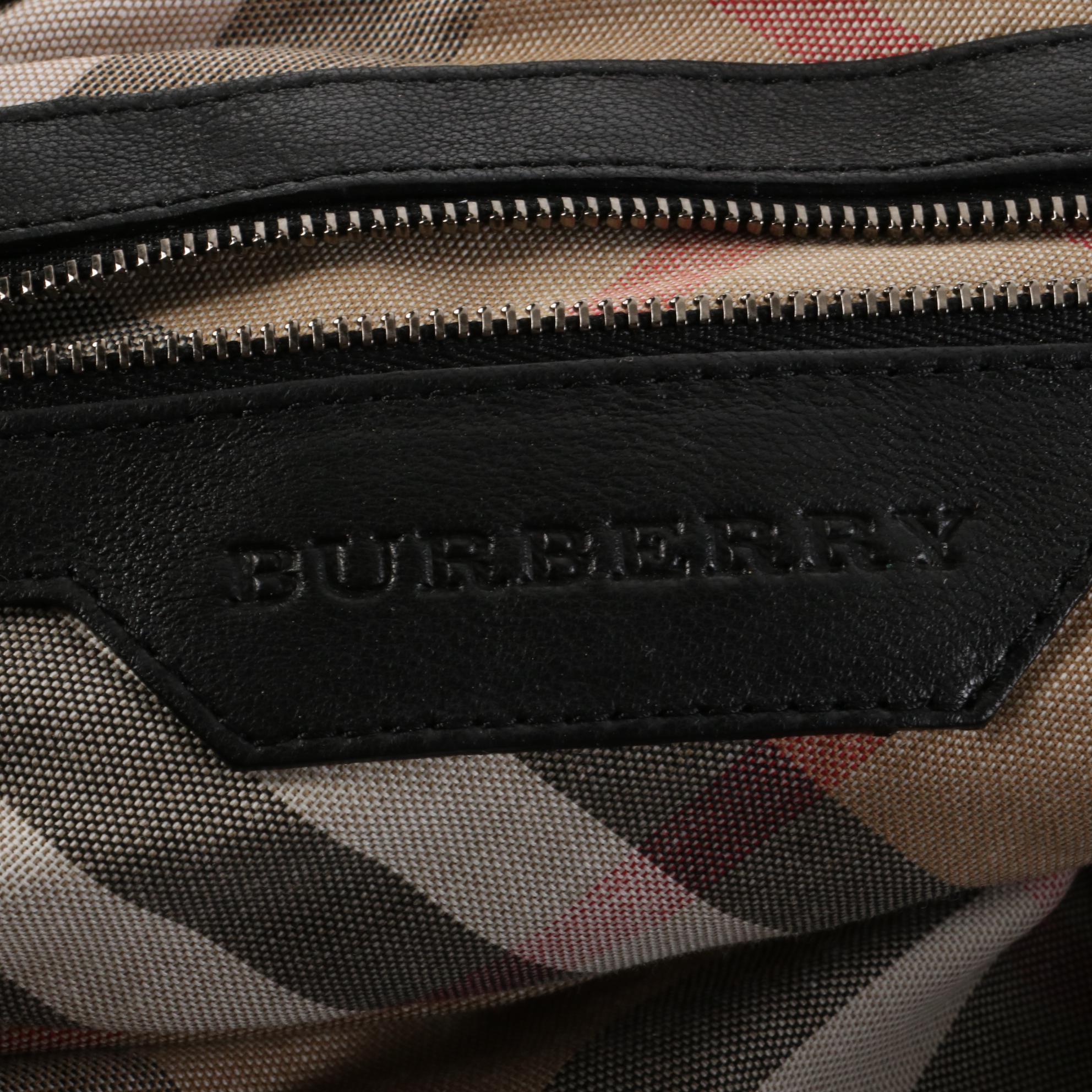 Burberry Medium Soft Knot Healy Tote in Black Soft Leather