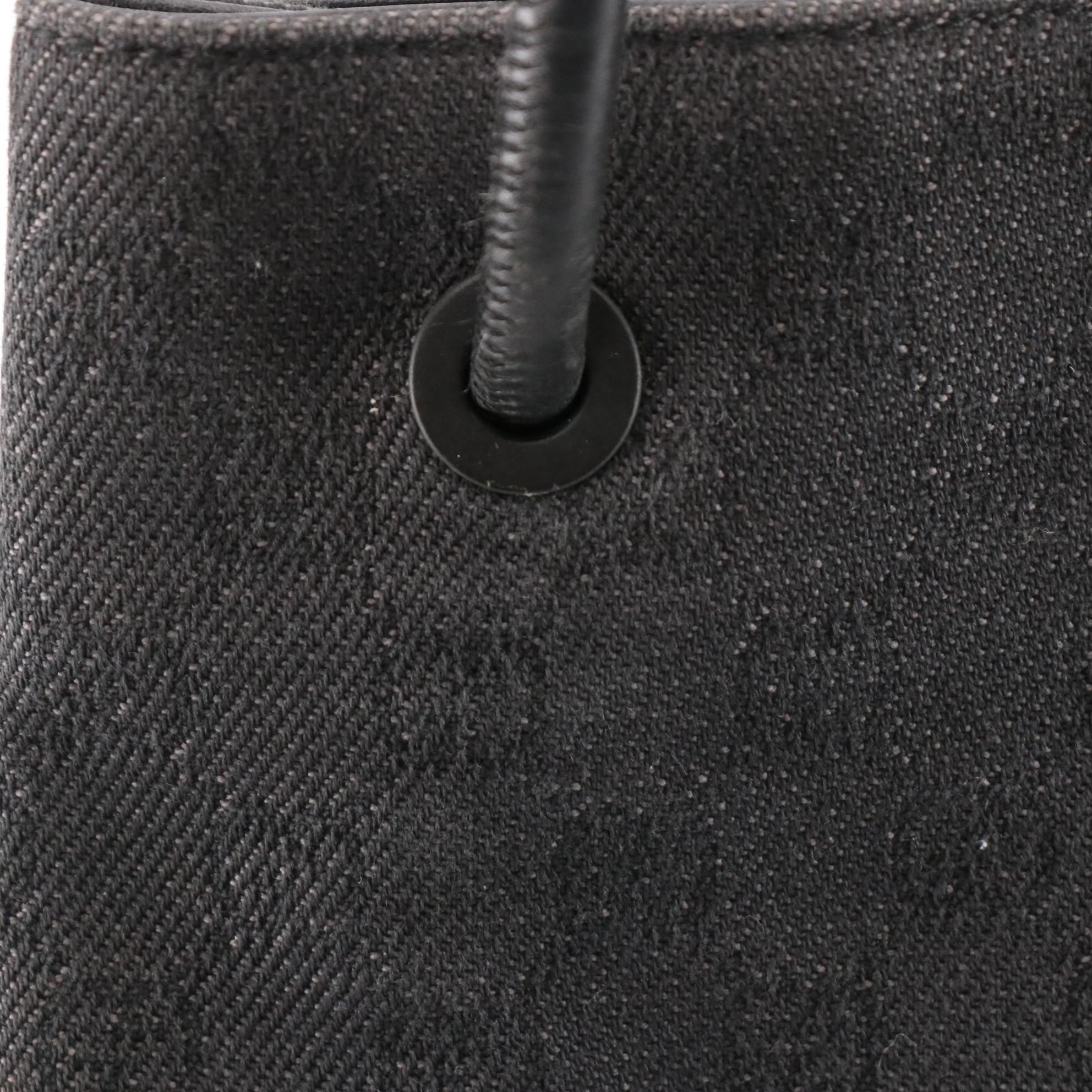 Gucci Gifford Tote Bag in GG Denim and Black Leather