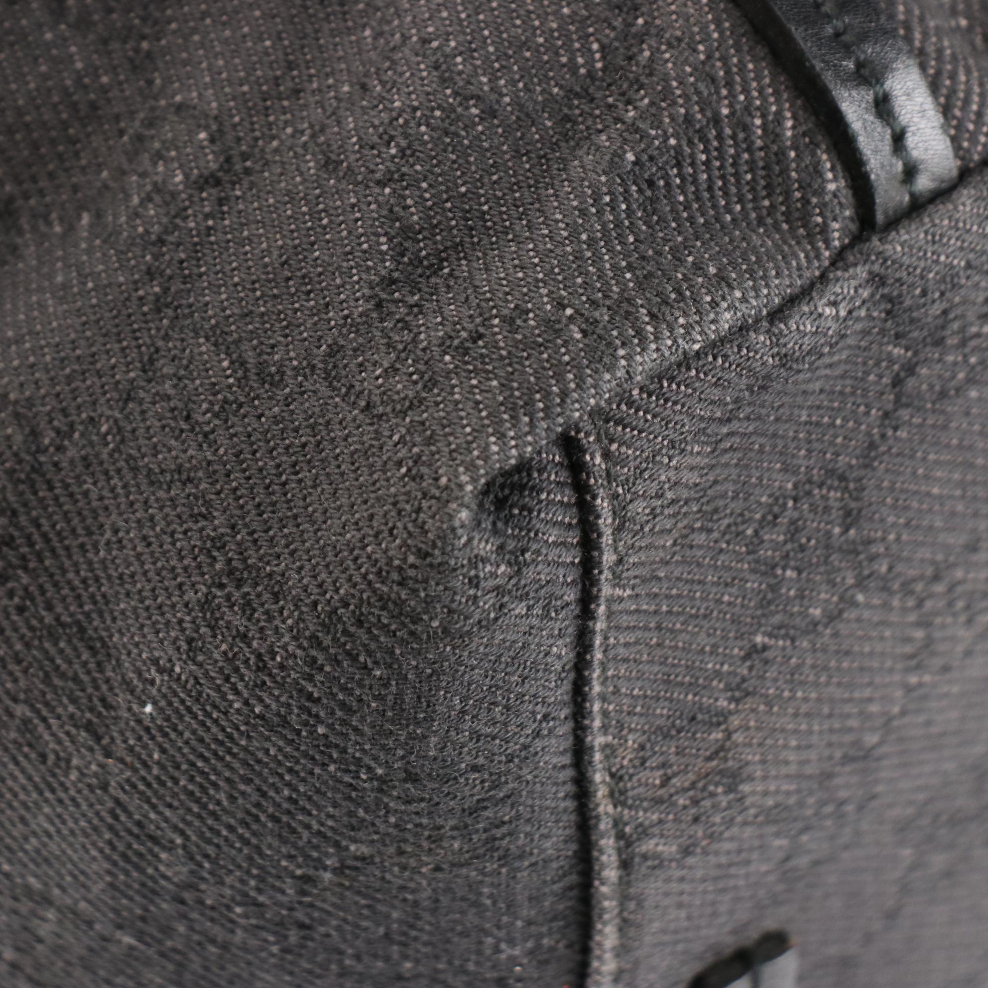 Gucci Gifford Tote Bag in GG Denim and Black Leather