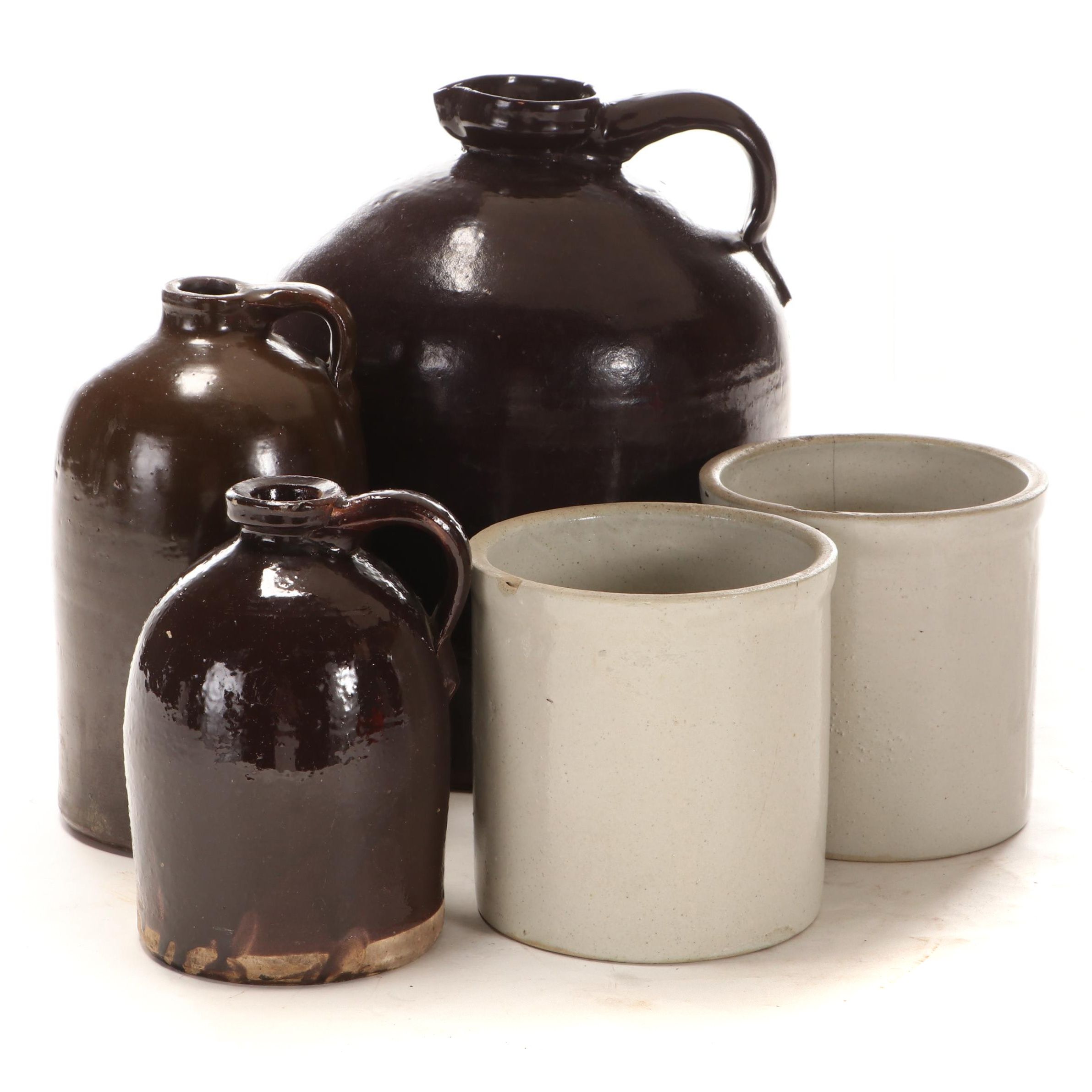 Salt Glazed Stoneware Jugs and Crocks