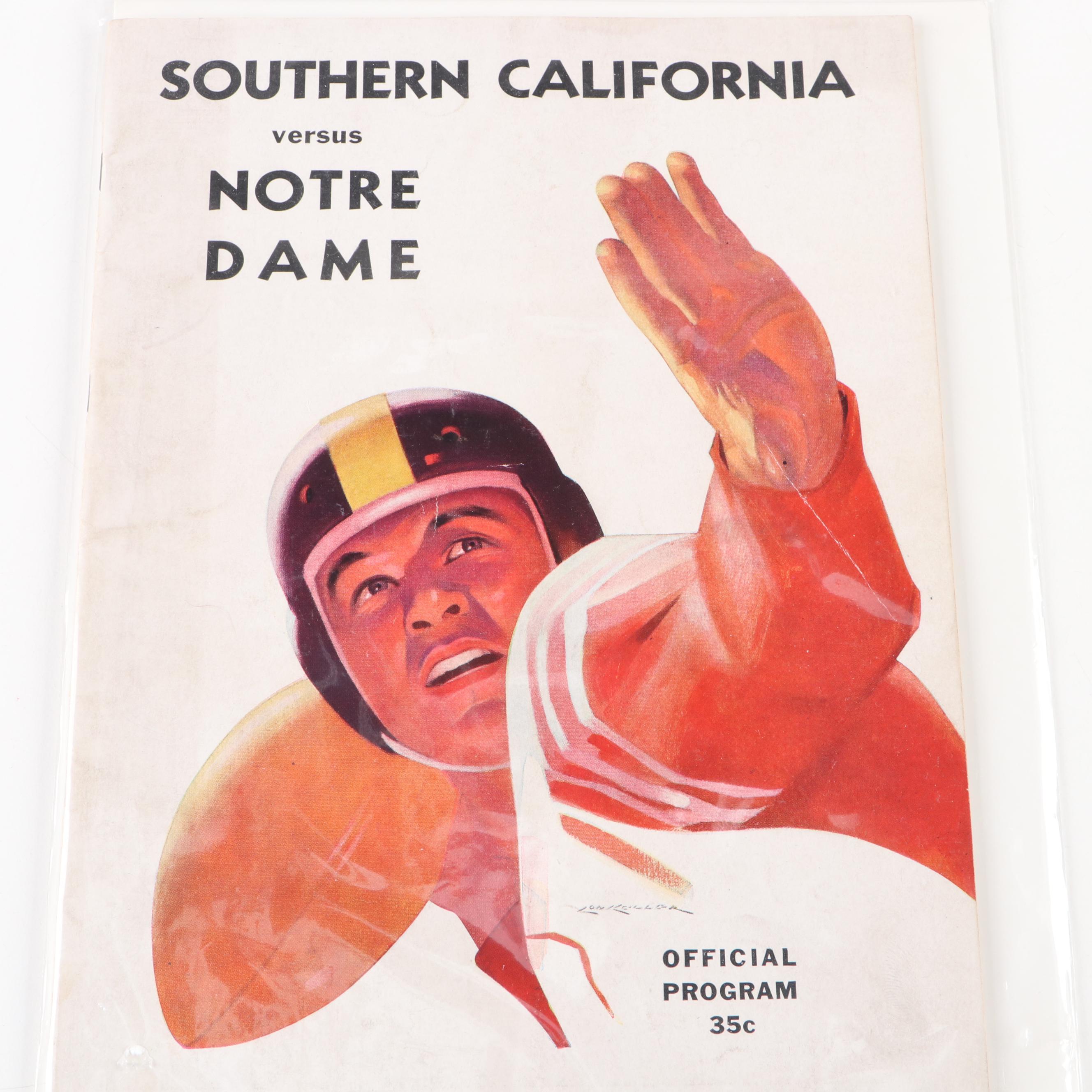 1946 and 1951 Notre Dame, Pitt, and USC Football Programs