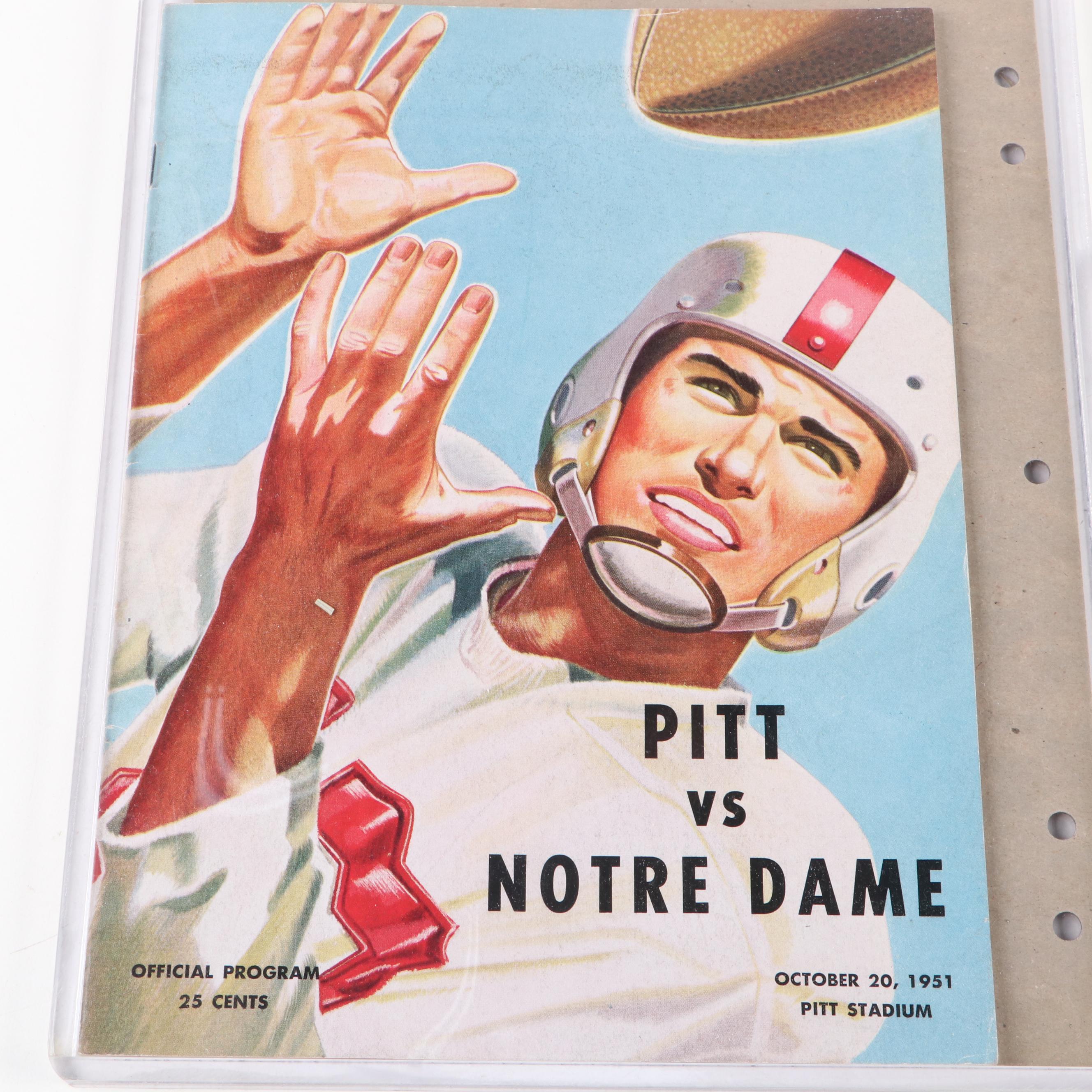 1946 and 1951 Notre Dame, Pitt, and USC Football Programs