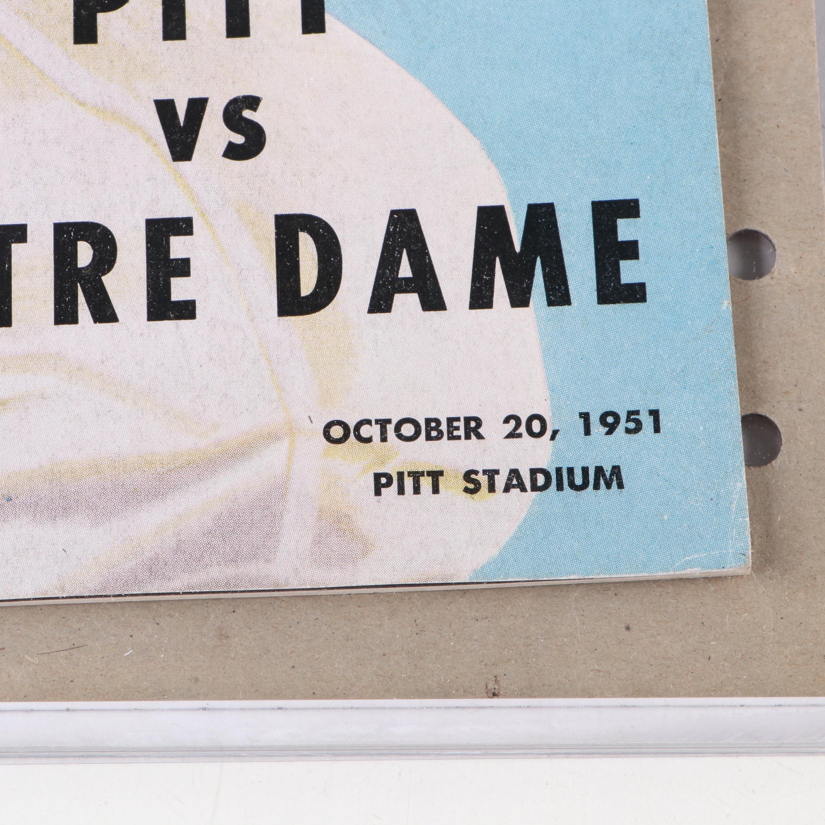 1946 and 1951 Notre Dame, Pitt, and USC Football Programs