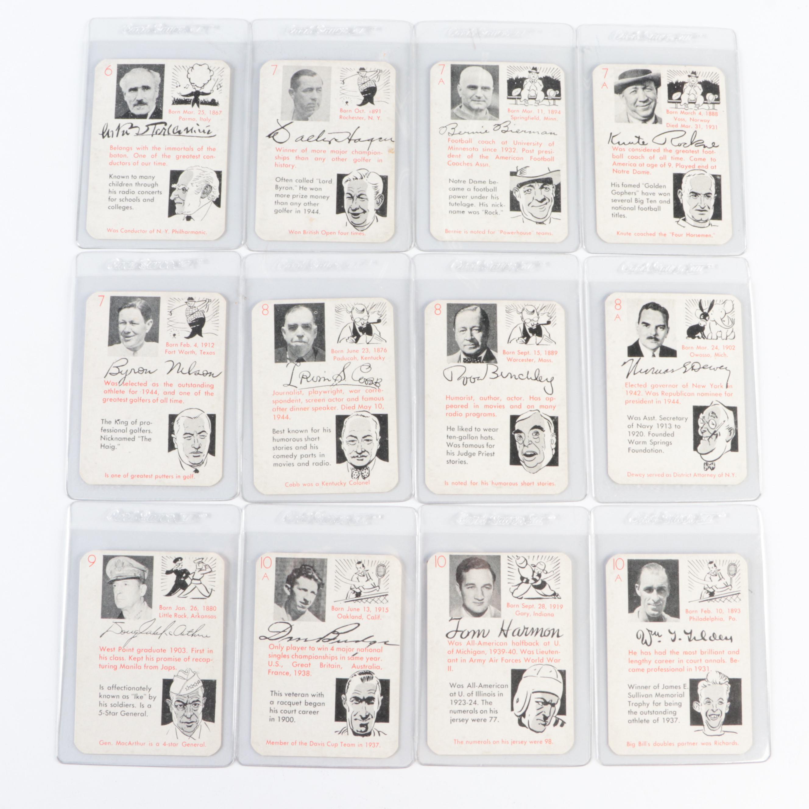 1945 Leister Autographs Card Game Complete Set with Babe Ruth and More