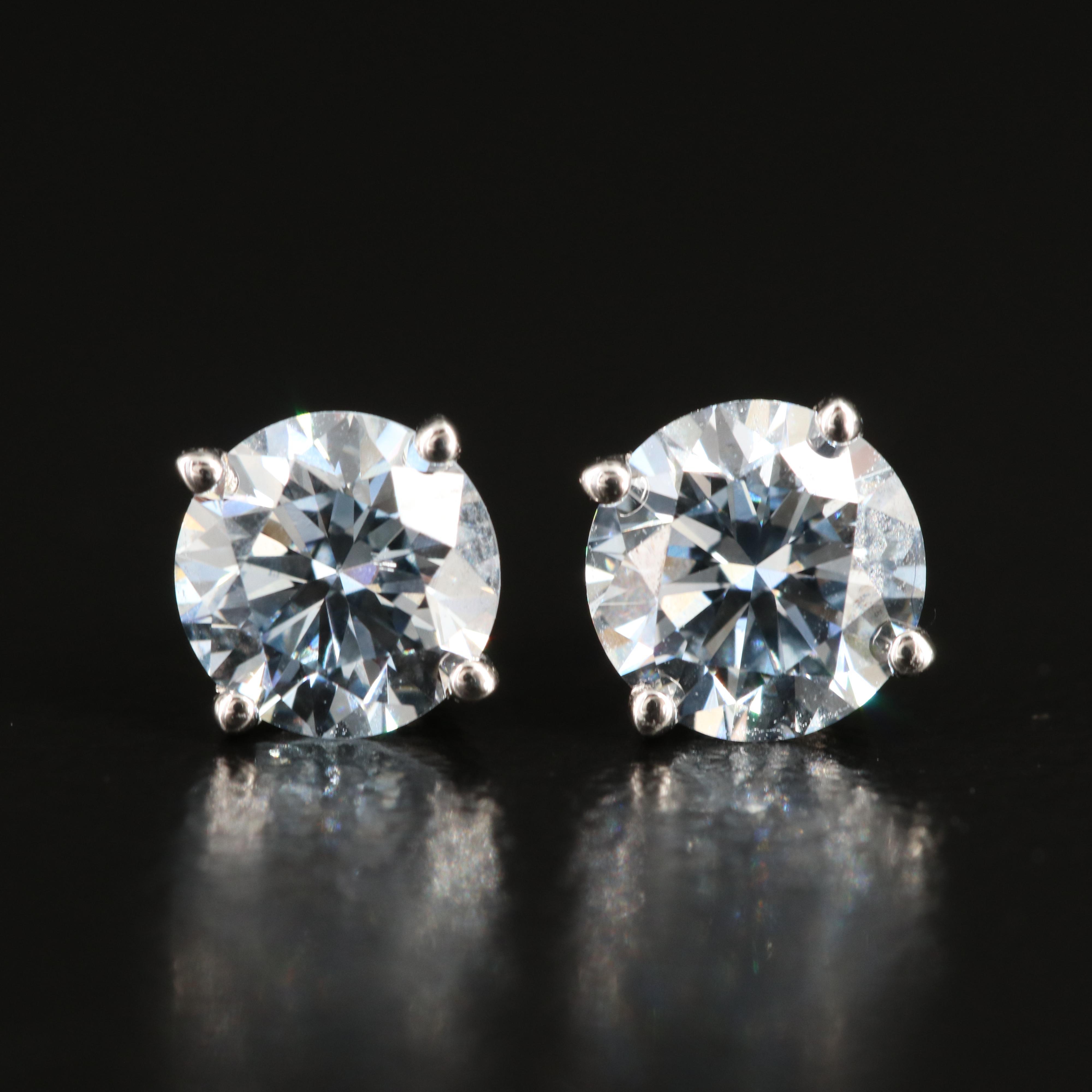 14K 1.10 CTW Lab Grown Diamond Stud Earrings