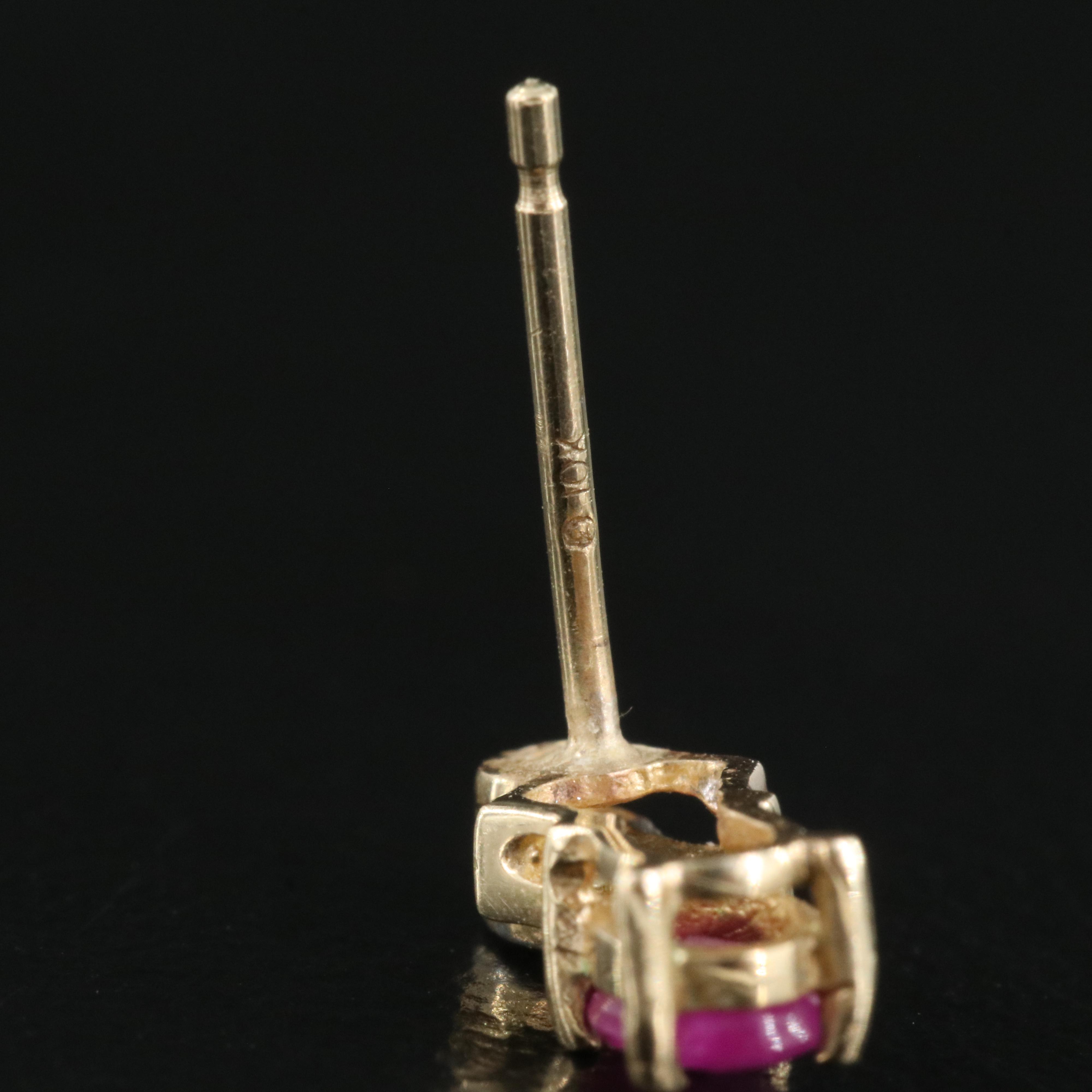 10K Ruby and Diamond Earrings