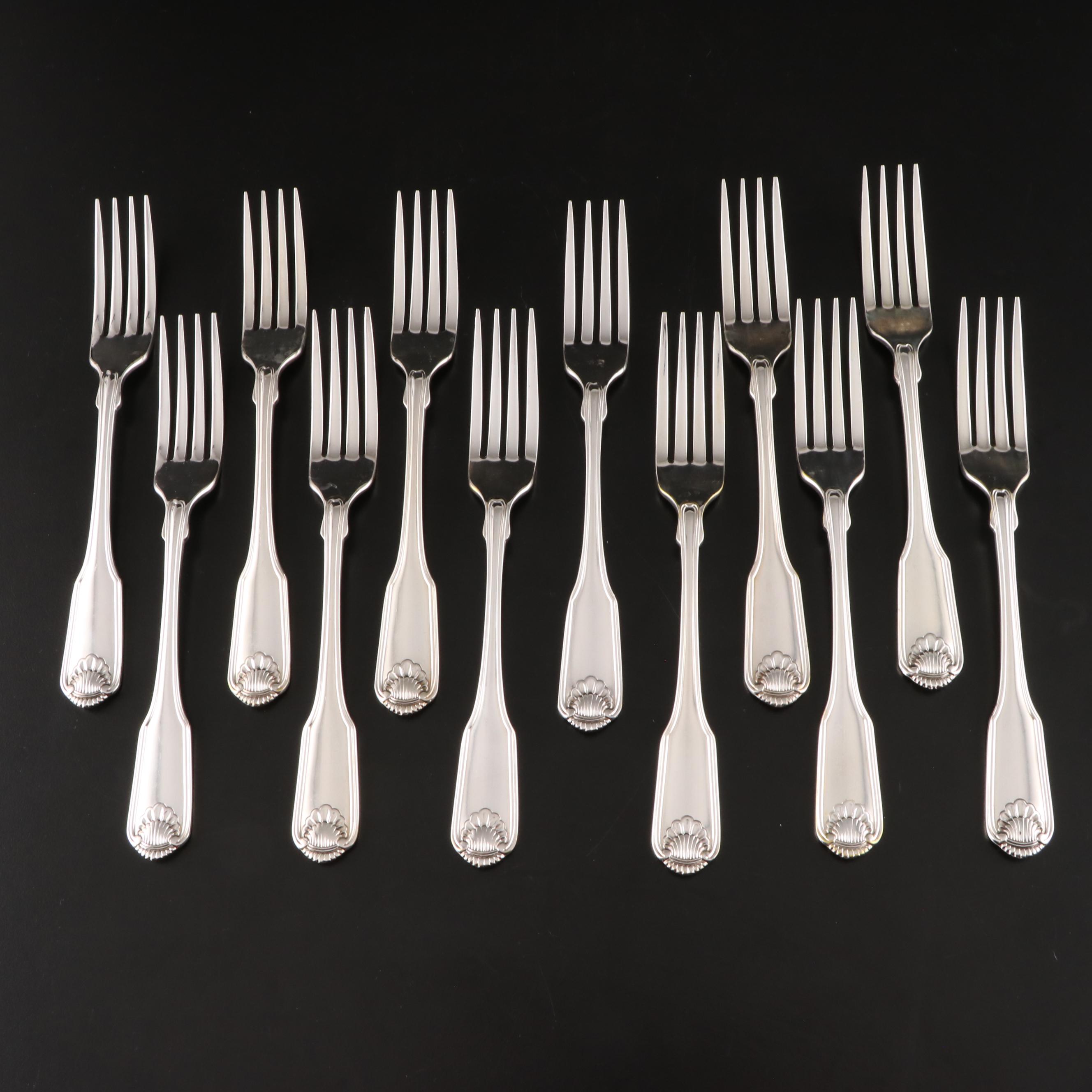 Reed & Barton "Highlands" and Oneida "Classic Shell" Silver Plate Flatware