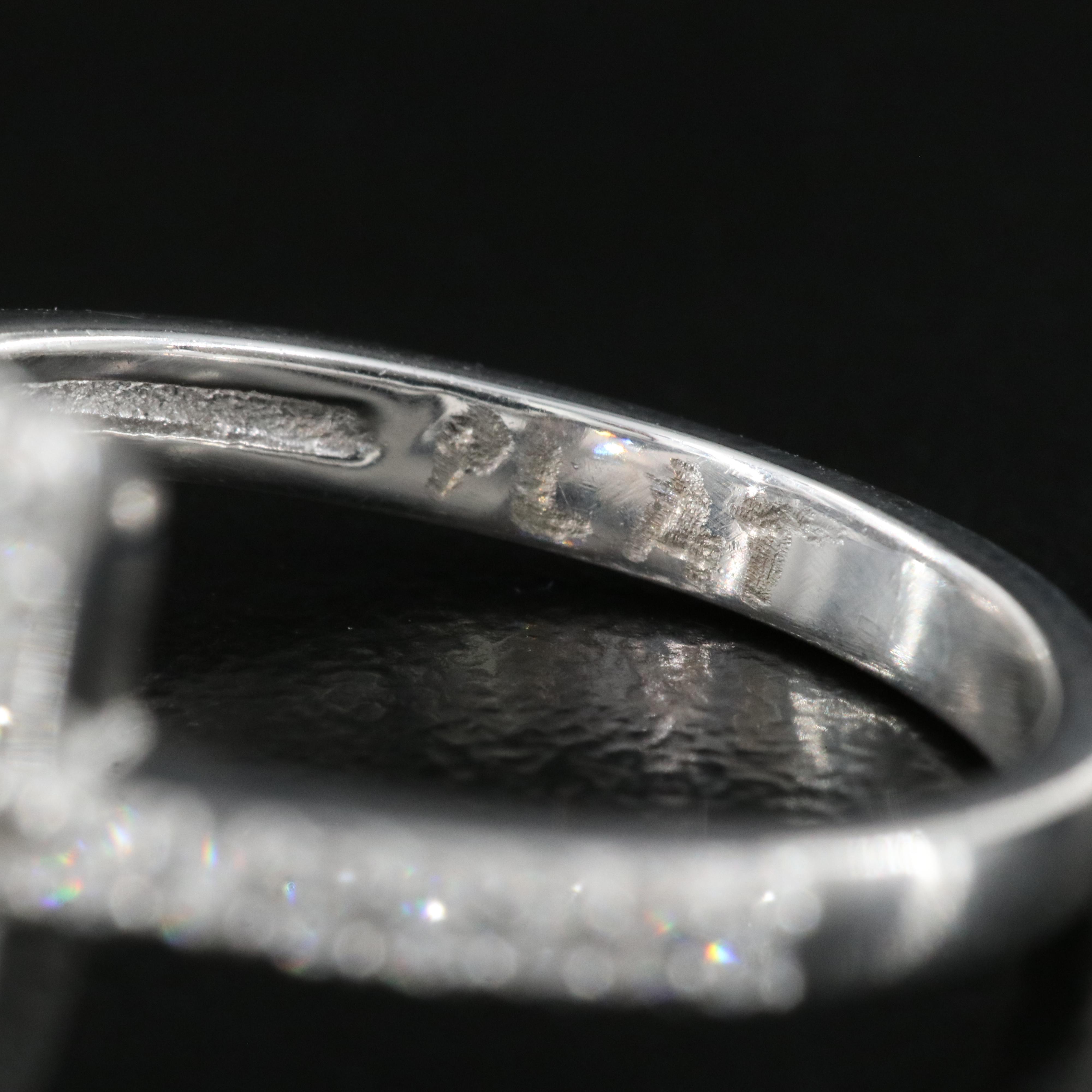 Platinum Morganite and Diamond Ring