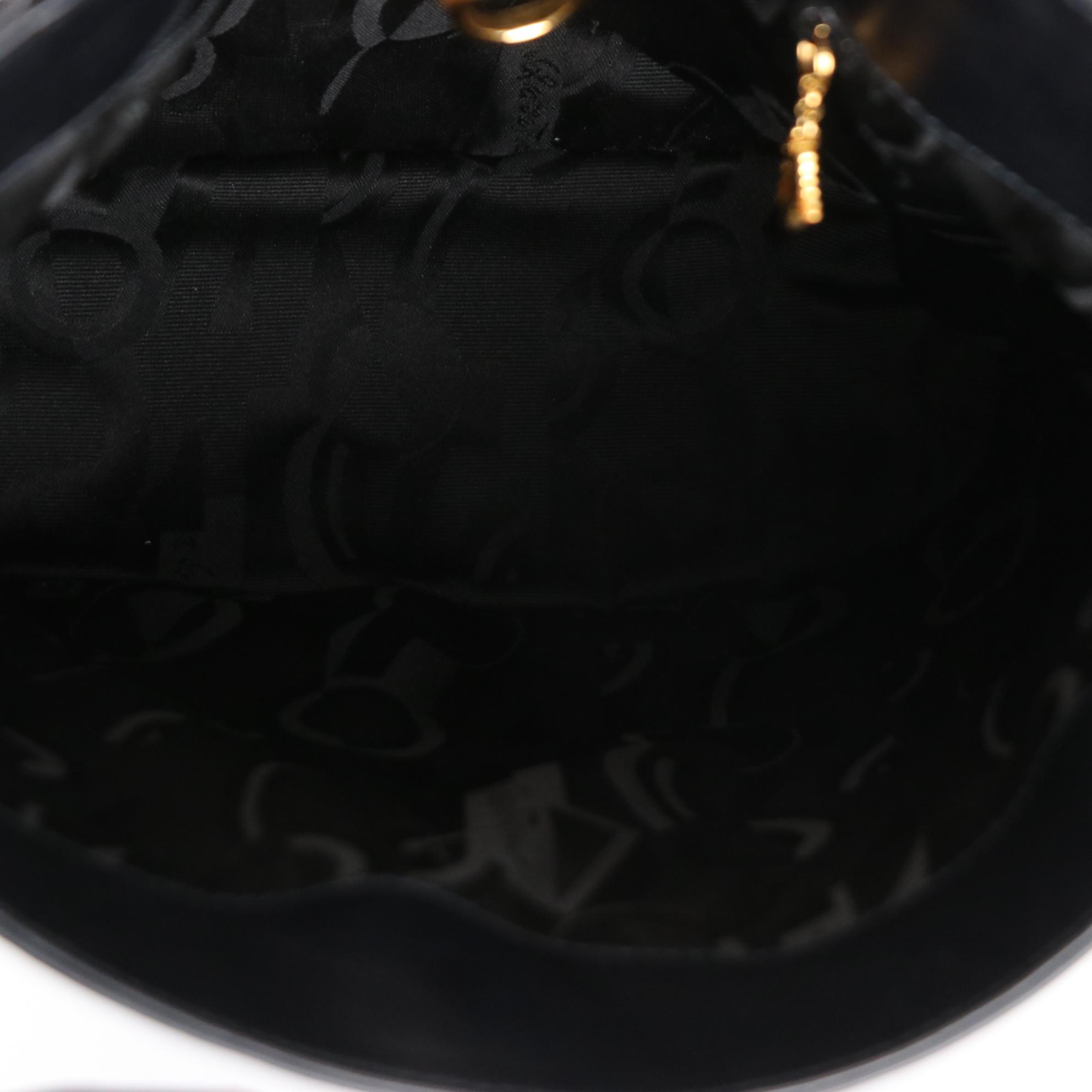 Salvatore Ferragamo Shoulder Bag with High Heel Motif Hardware in Navy Leather