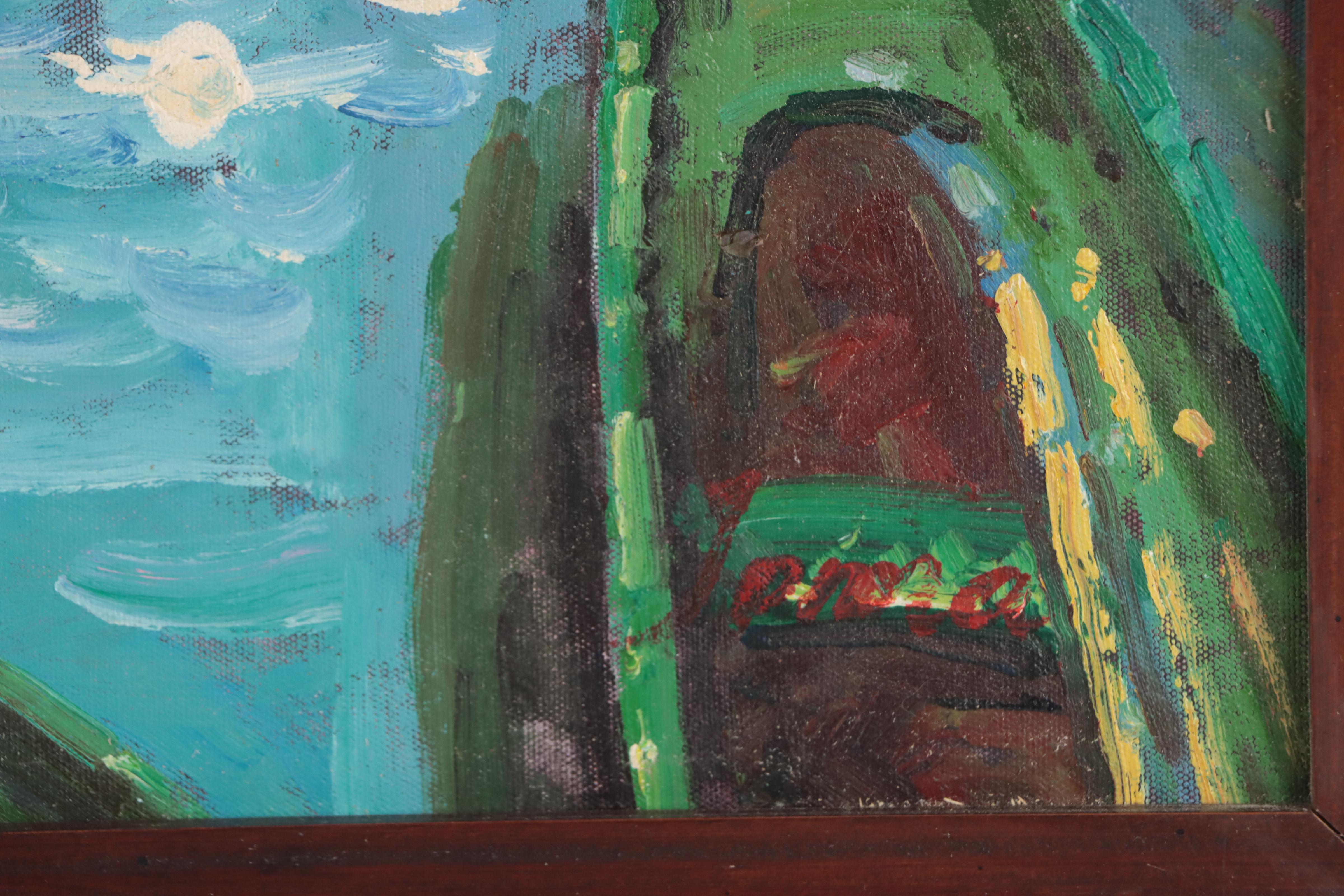 Impressionist Style Oil Painting After Renoir "La Grenouillere"