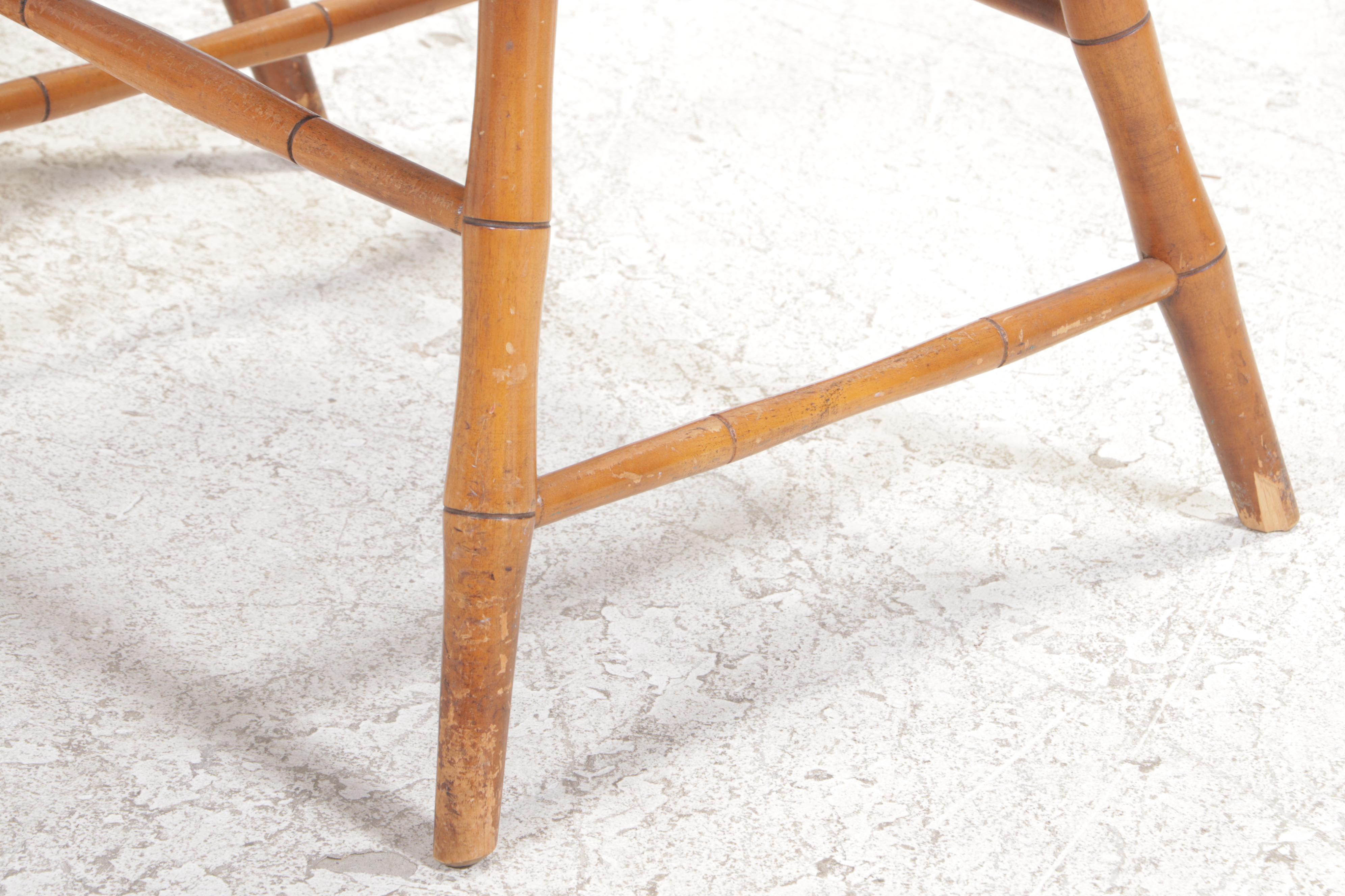 Pair of Curtis Products Inc. Colonial Style Maple Birdcage Windsor Side Chairs