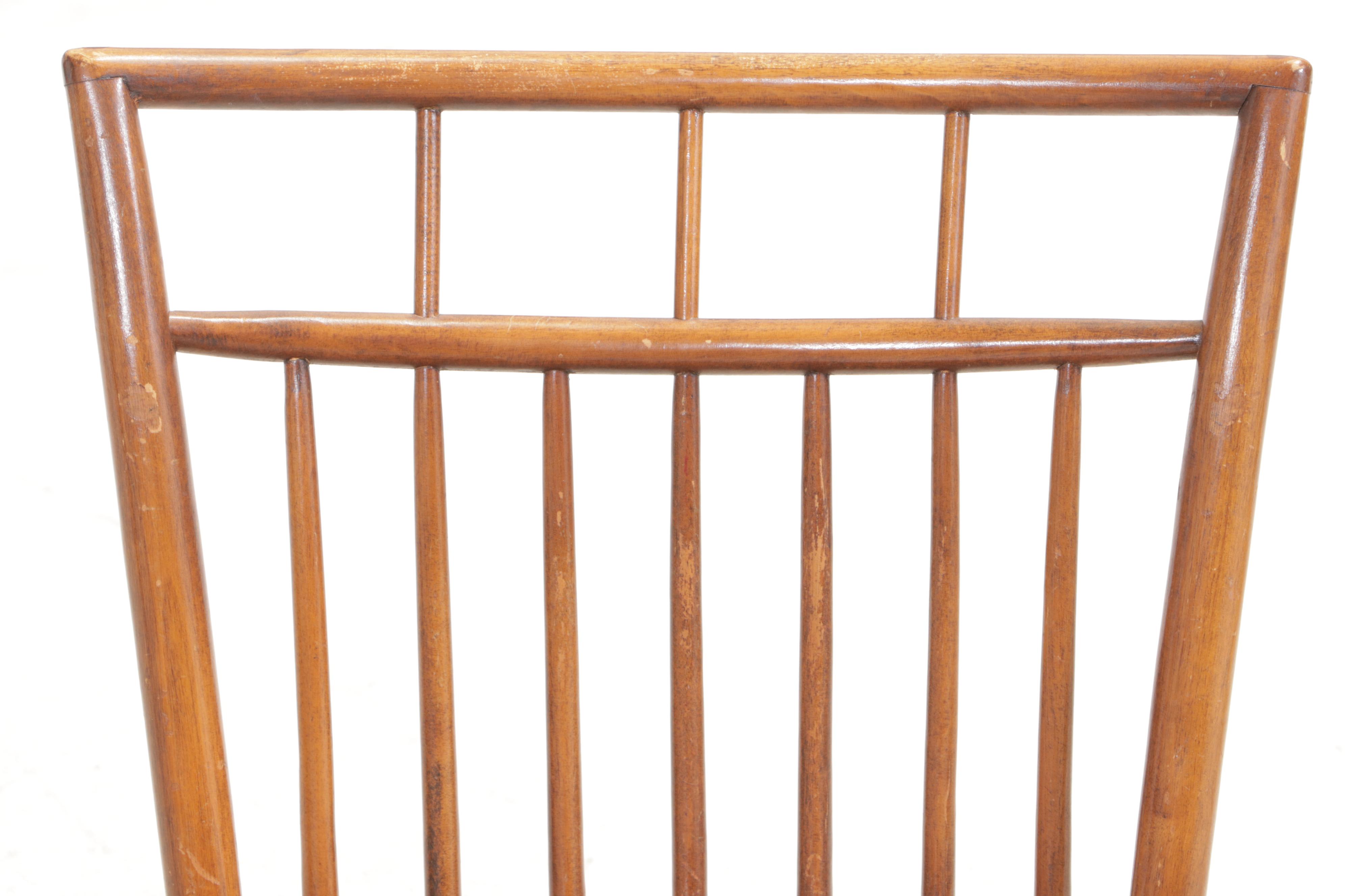 Pair of Curtis Products Inc. Colonial Style Maple Birdcage Windsor Side Chairs