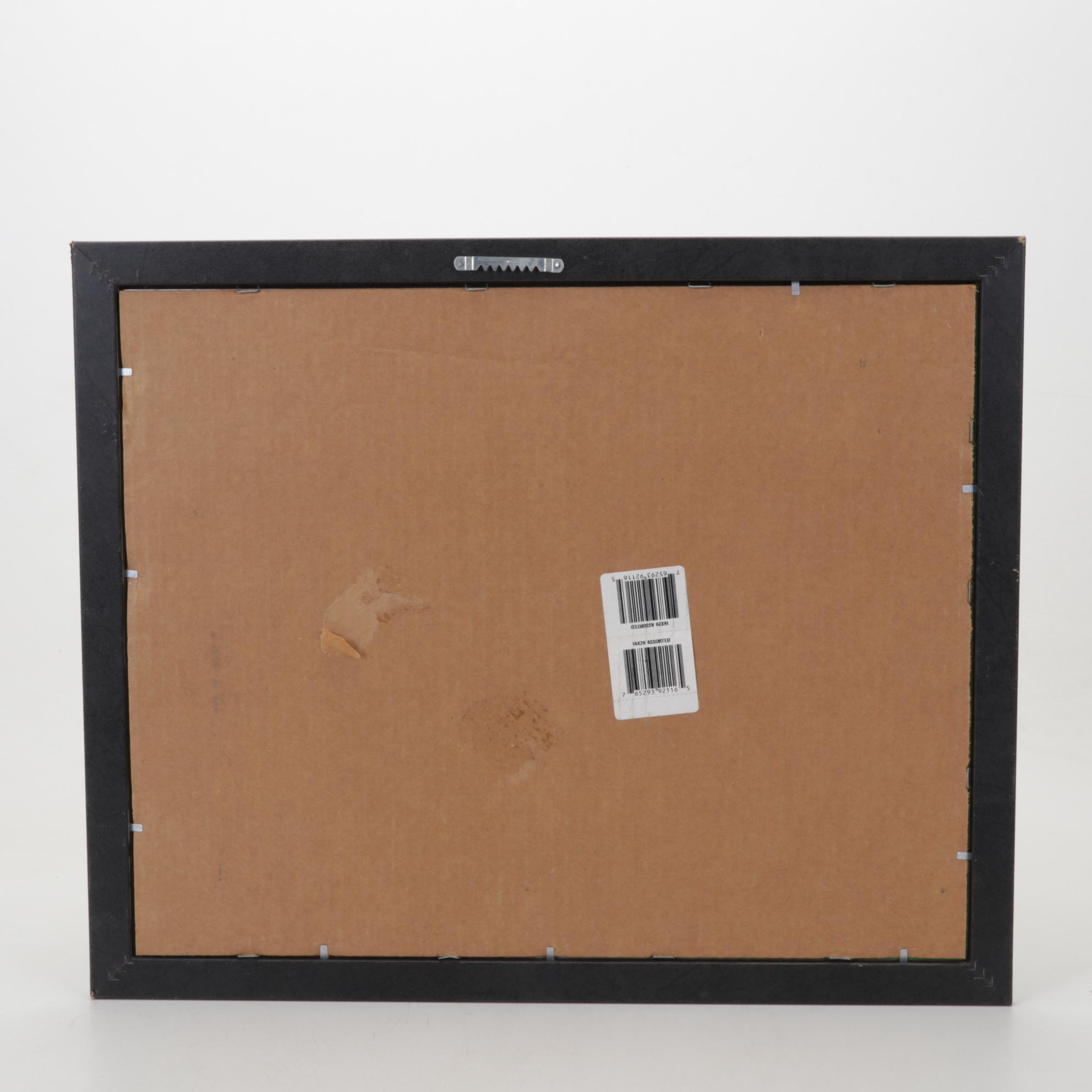 Mary Beth Schiros Folk Art Acrylic Painting of Colored Spheres on Sidewalks