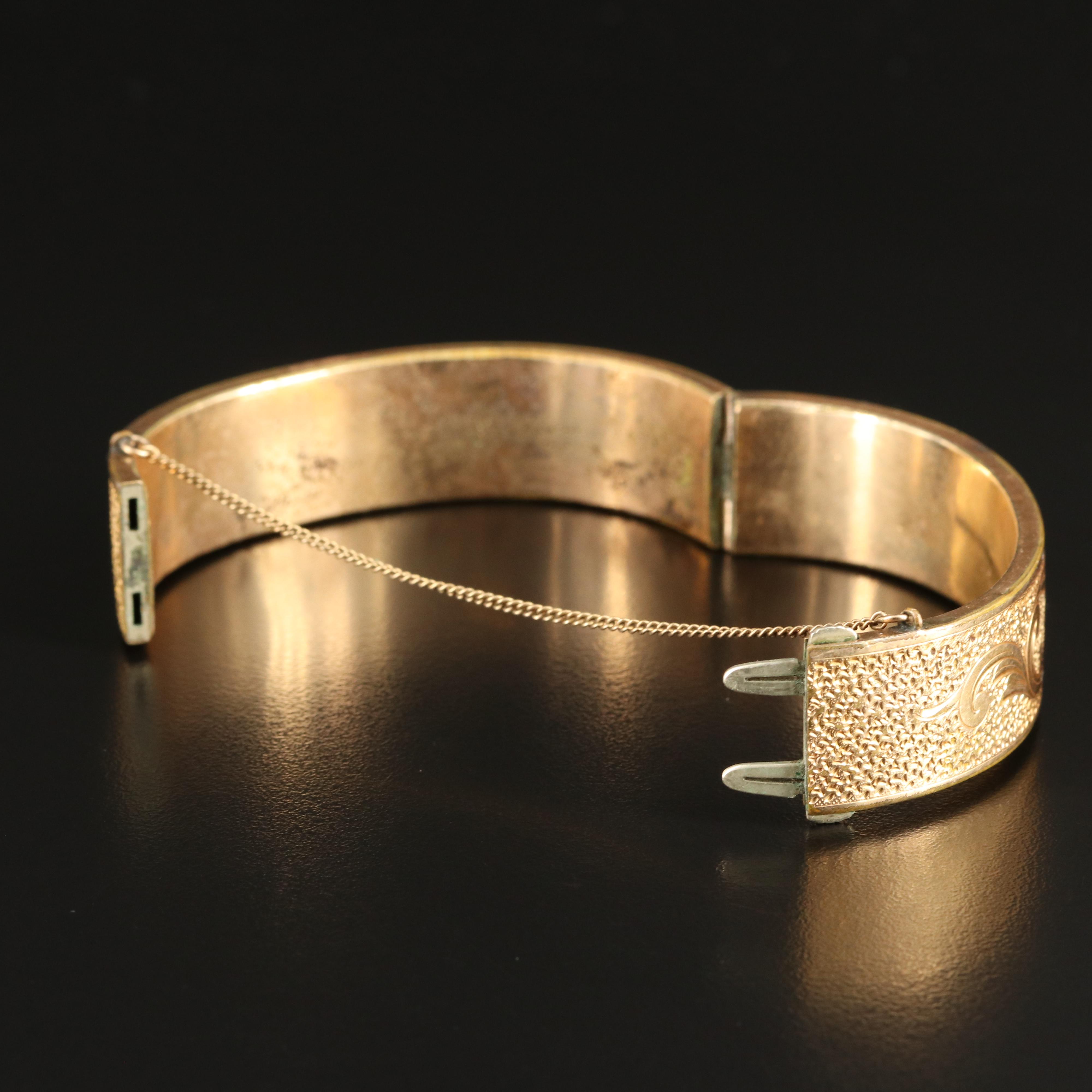 Victorian Taille d'Epargné Hinged Bangles