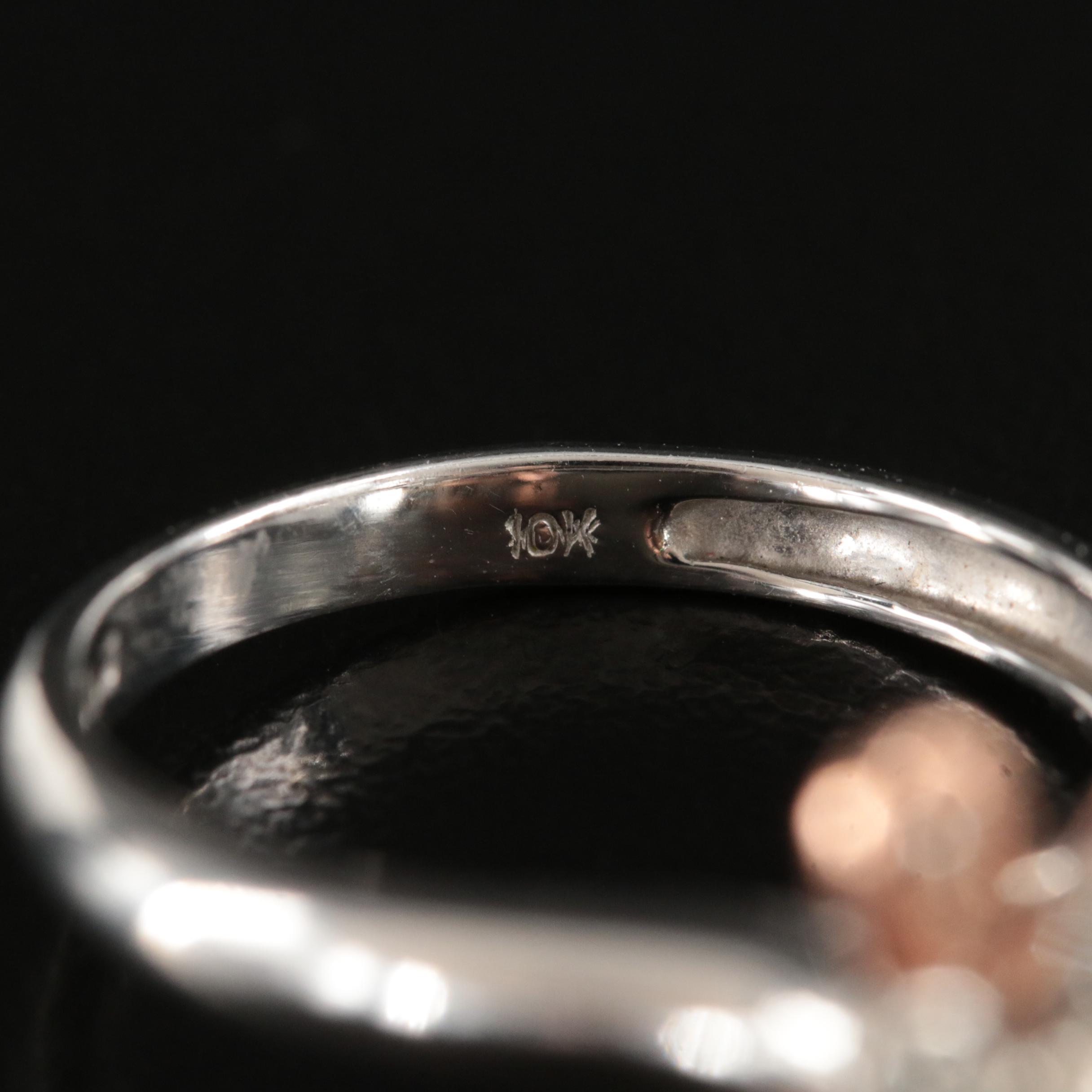 10K Tri-Color 0.22 CTW Diamond Flower Ring