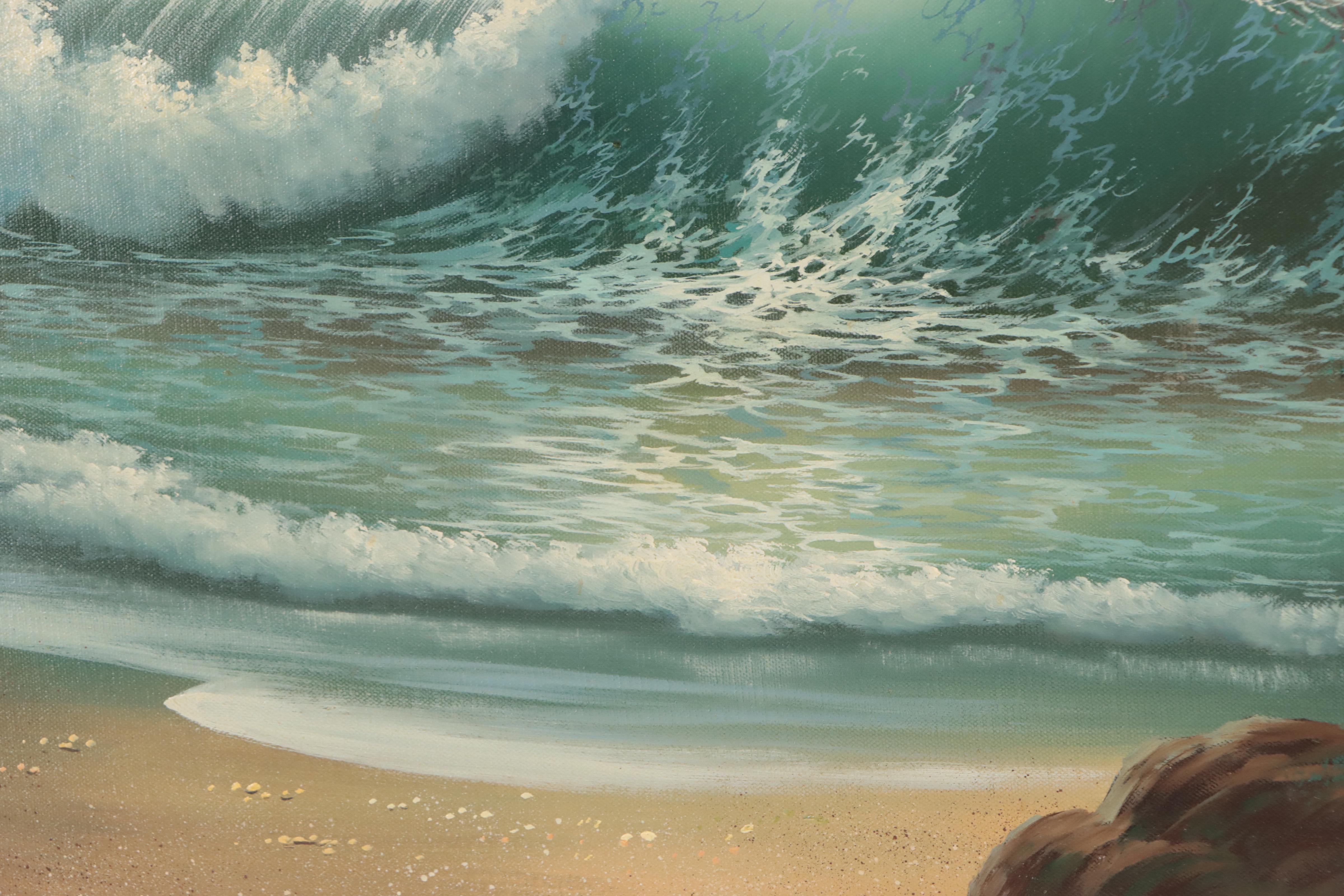 Mike Mayson Seascape Oil Painting, Mid-20th Century