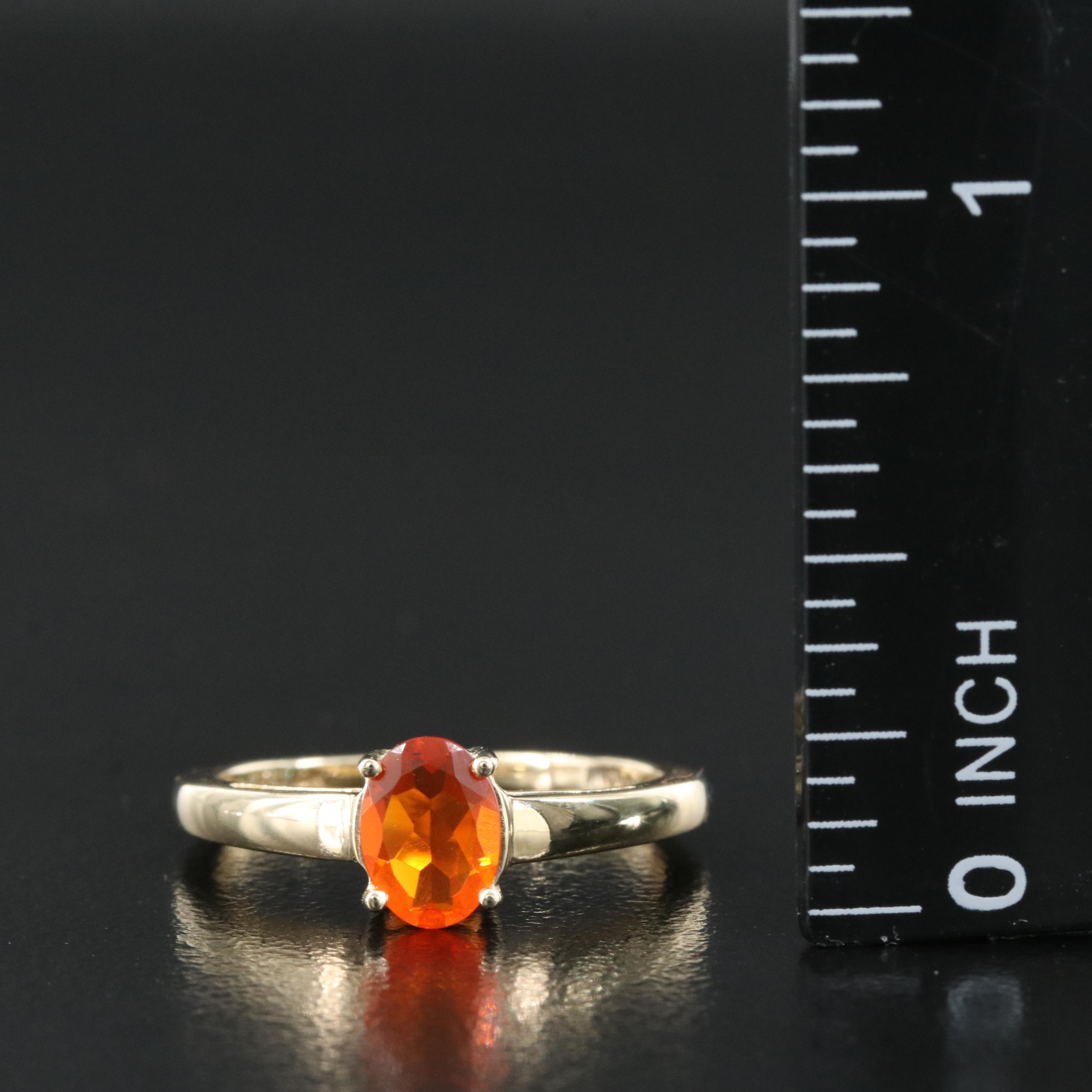 10K Fire Opal Ring