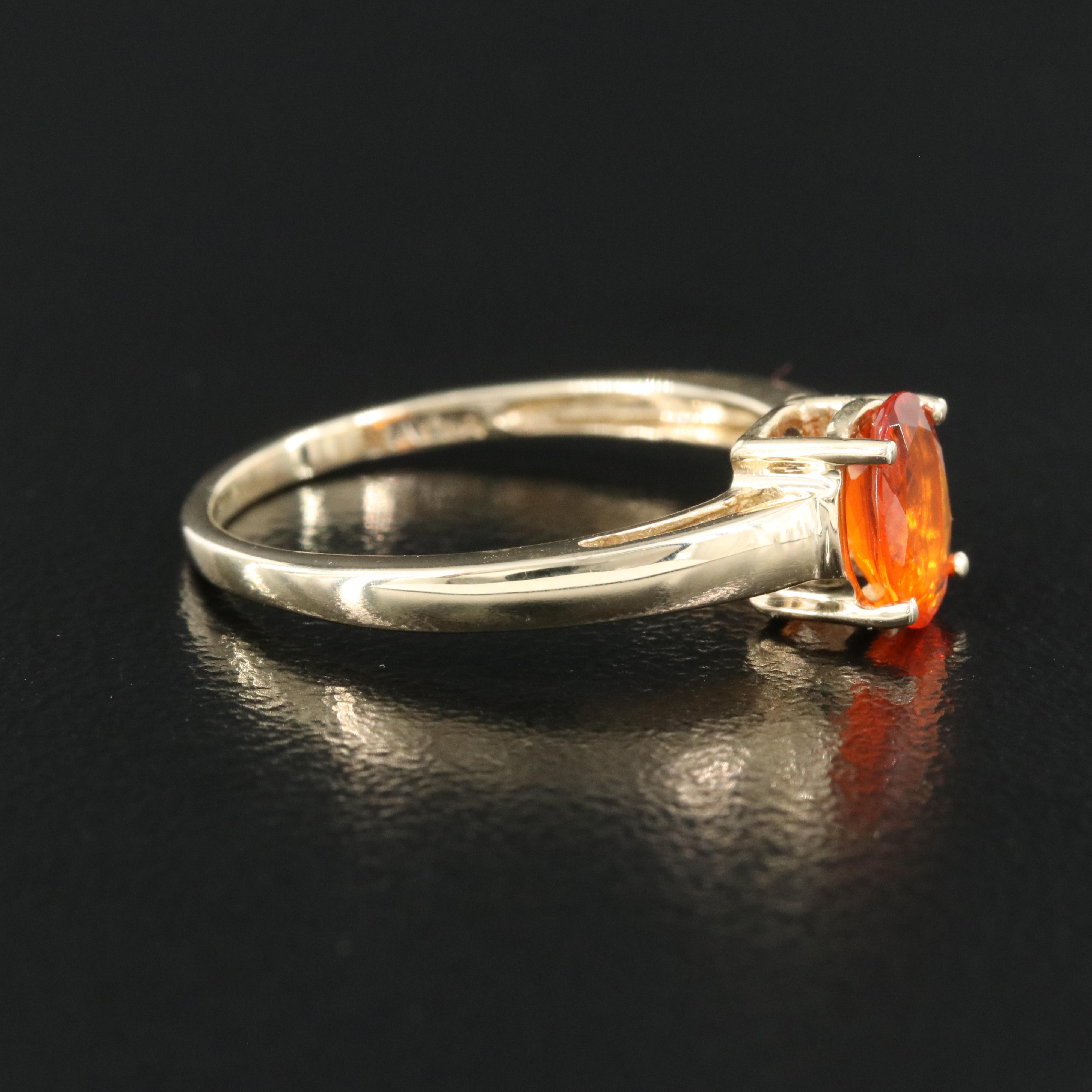 10K Fire Opal Ring