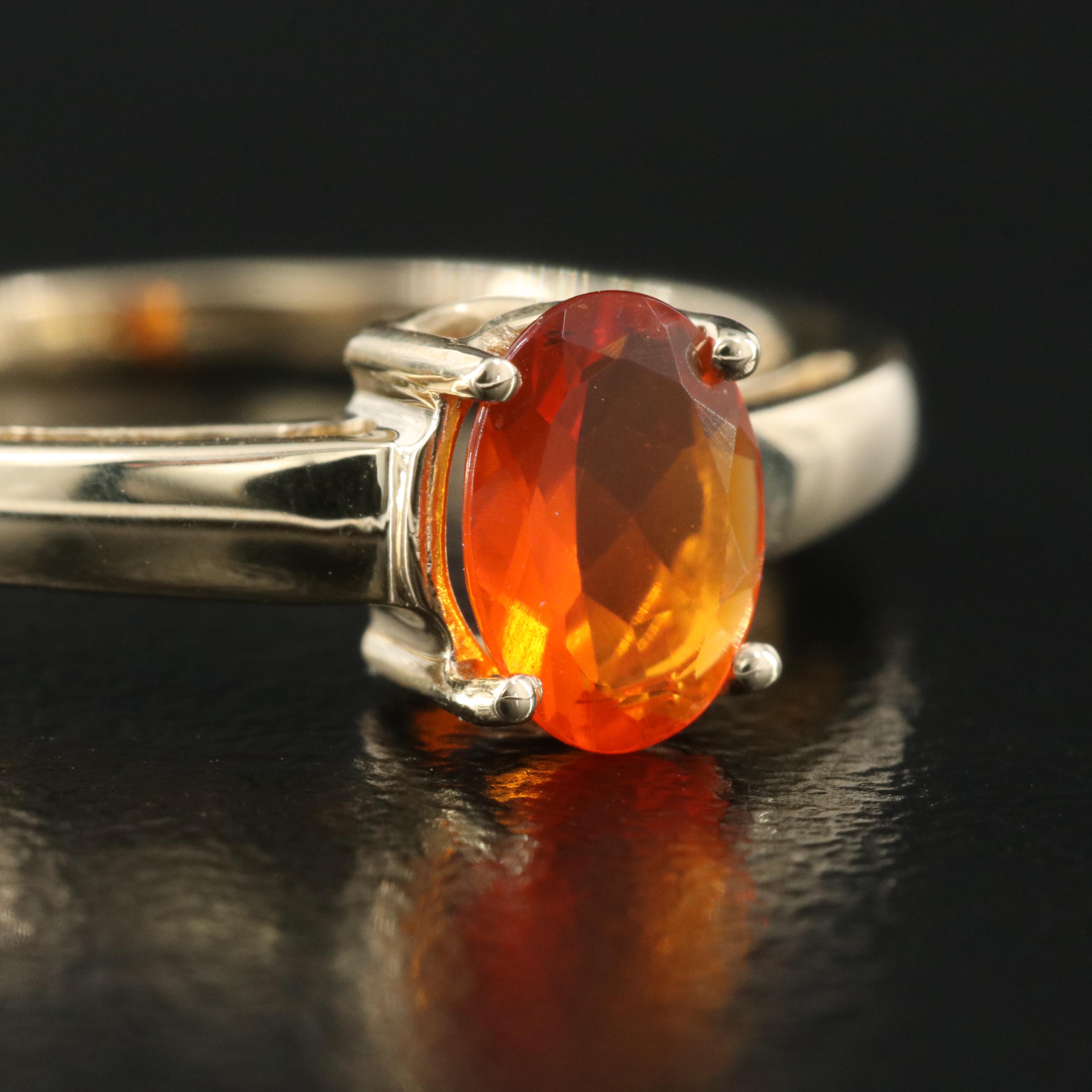 10K Fire Opal Ring