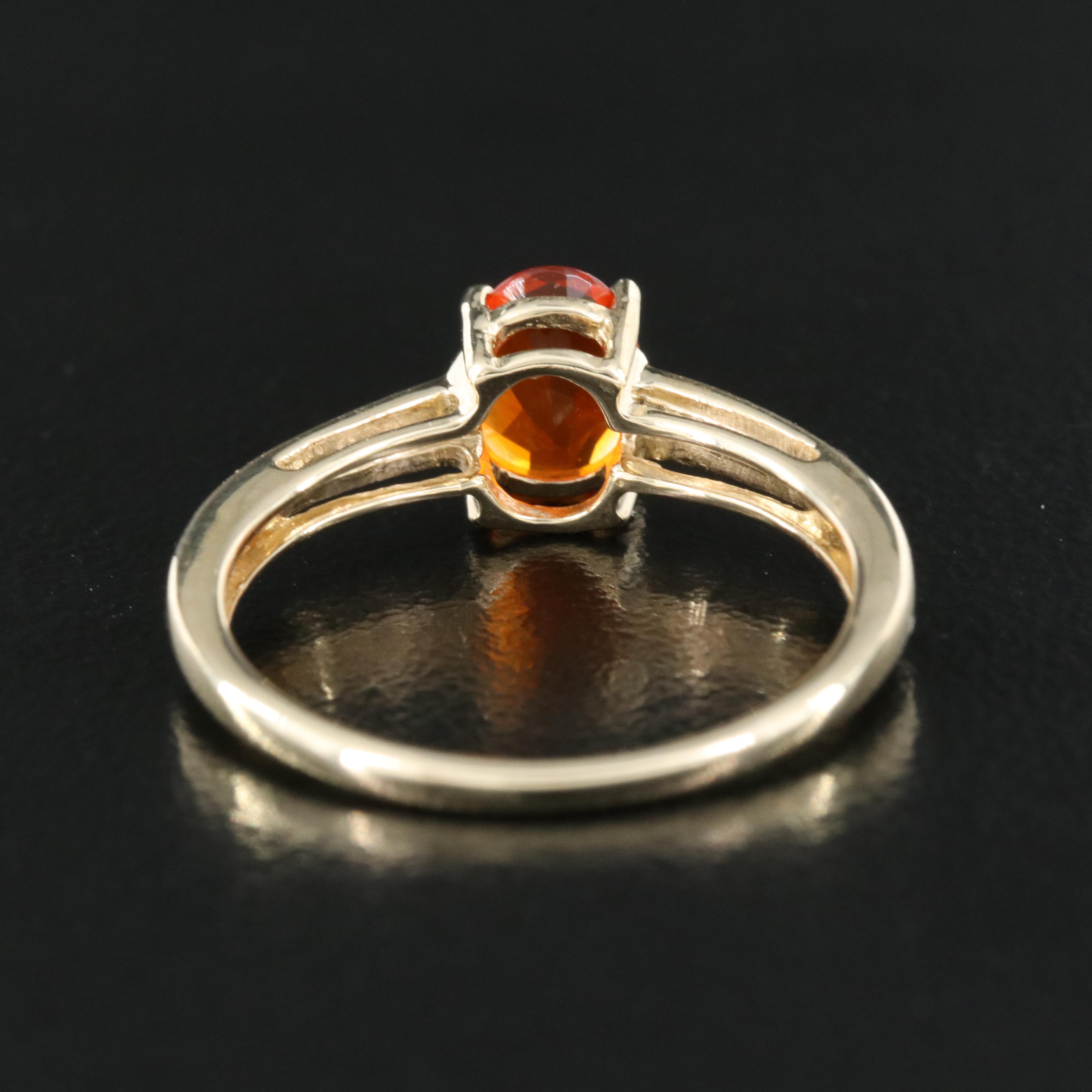 10K Fire Opal Ring