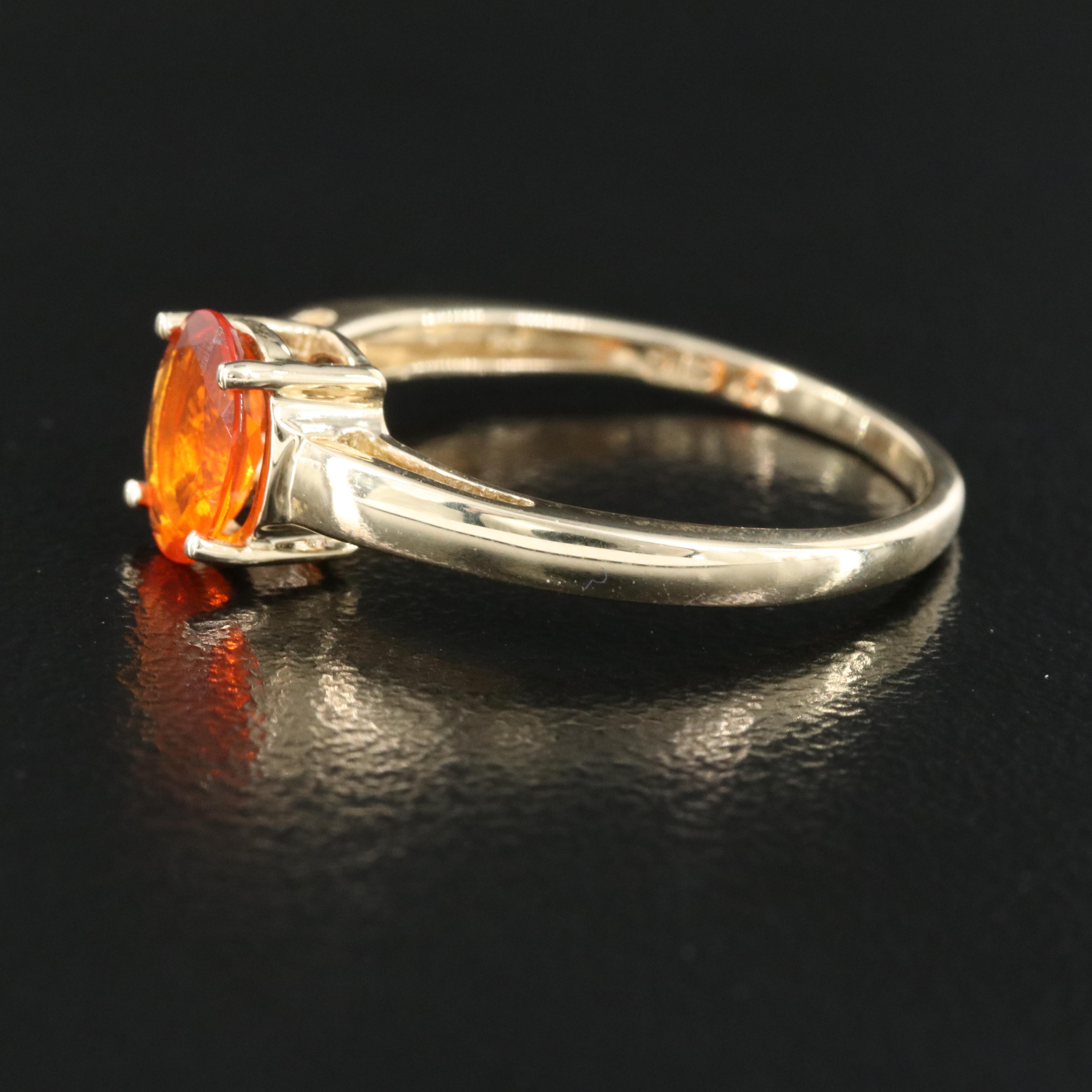 10K Fire Opal Ring
