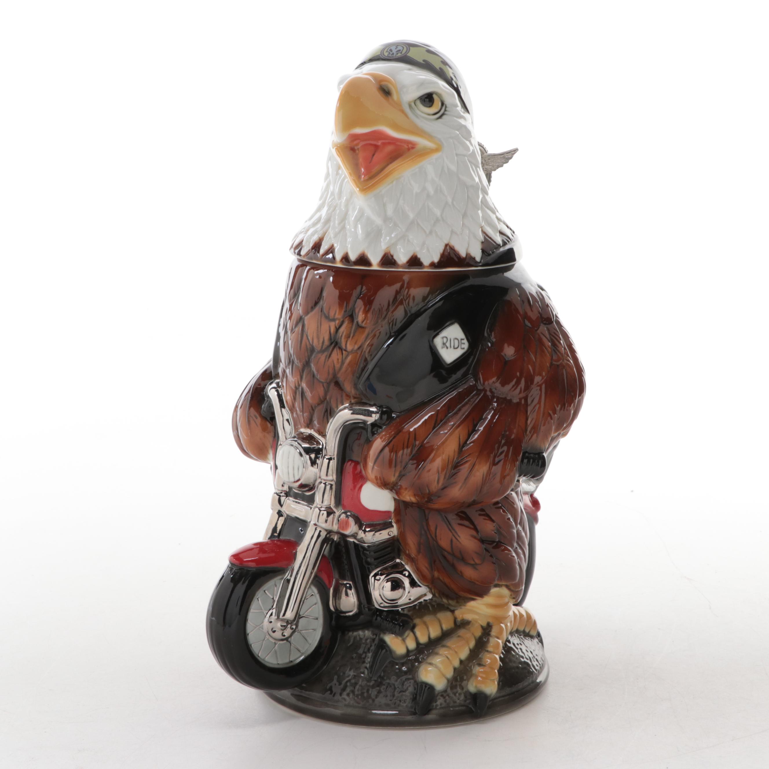 Stahl-PKT Limited Edition James Lim "Biker Eagle" Ceramic Beer Stein