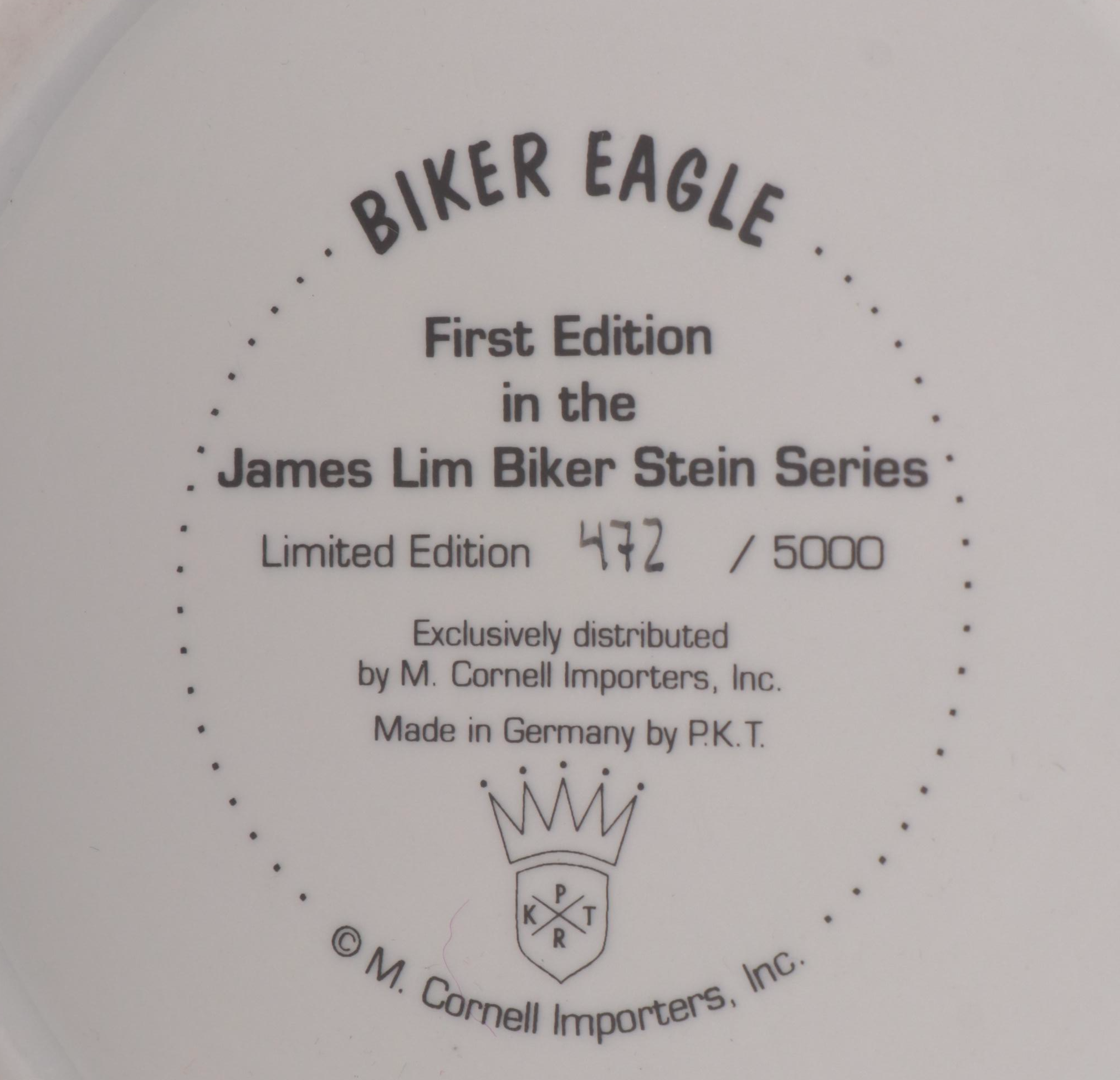 Stahl-PKT Limited Edition James Lim "Biker Eagle" Ceramic Beer Stein