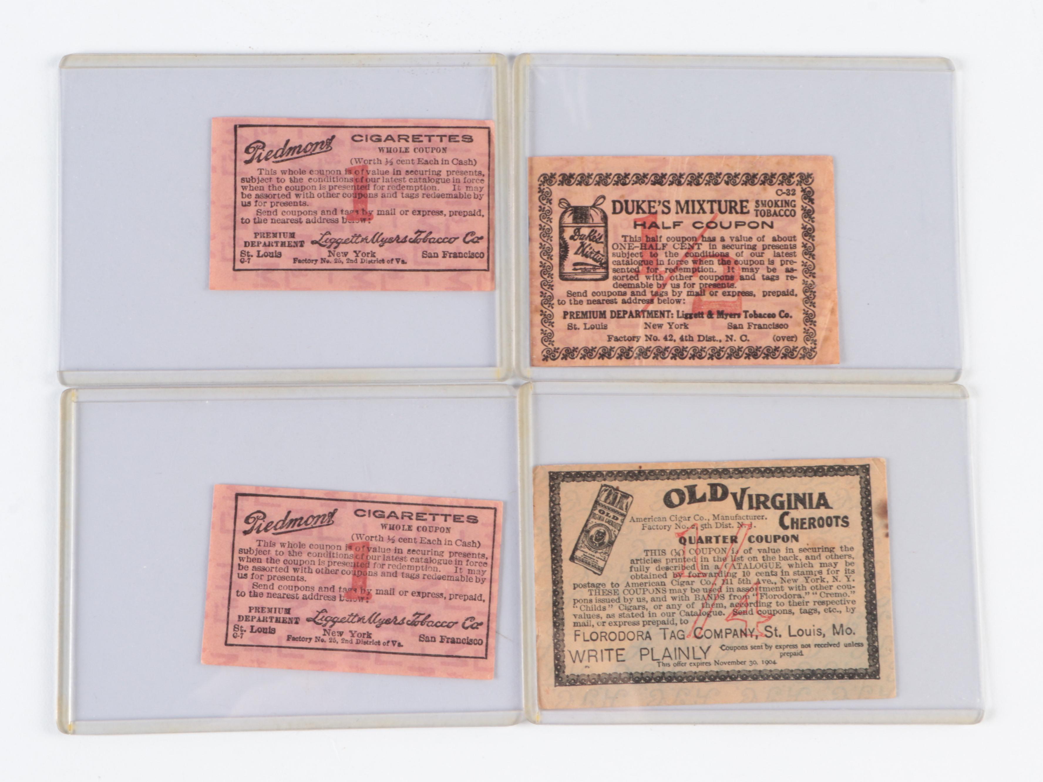 1939 Sealed Herbert Tareyton Fold Out with Cigarette and Cigar Coupons