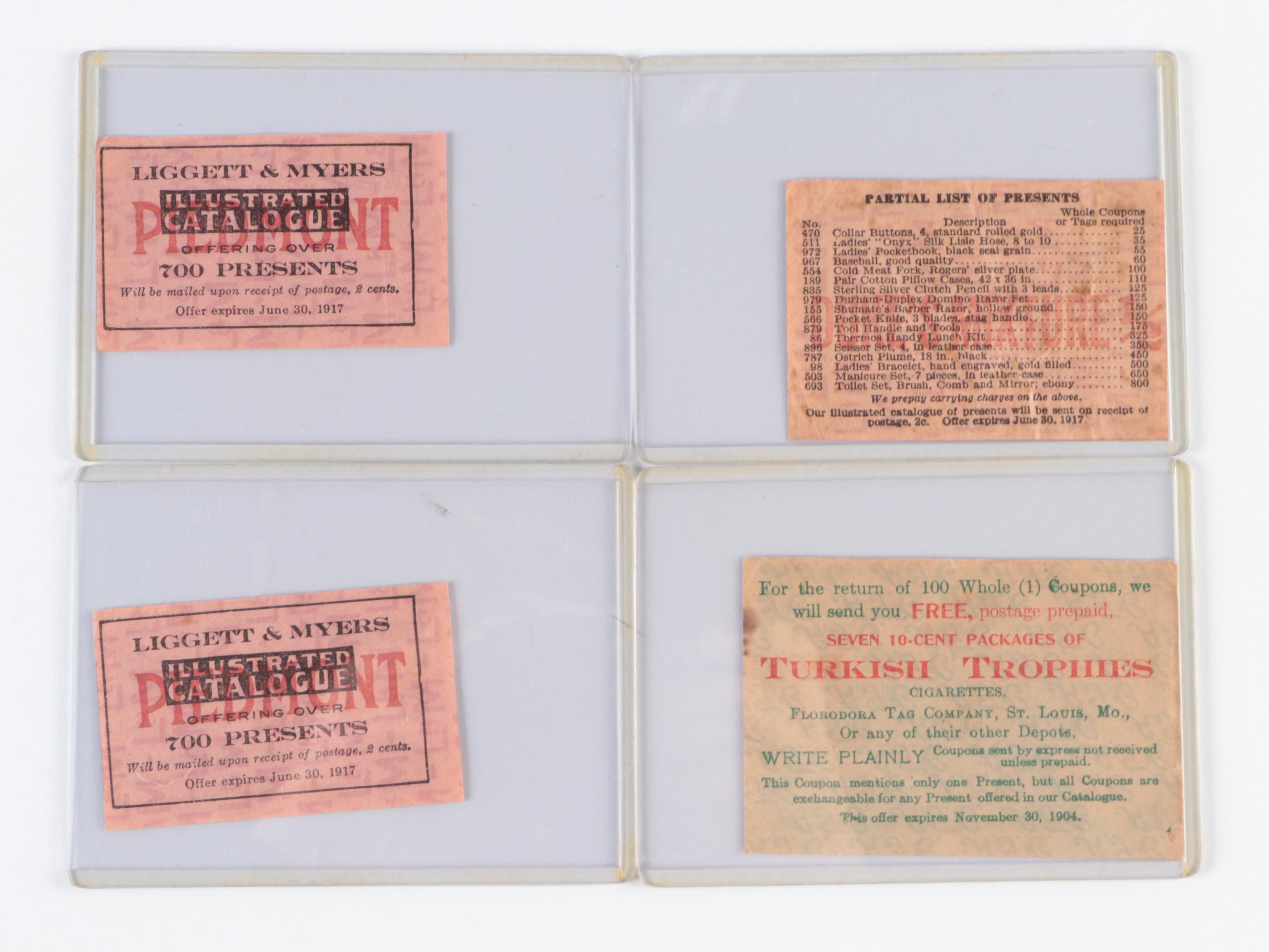 1939 Sealed Herbert Tareyton Fold Out with Cigarette and Cigar Coupons