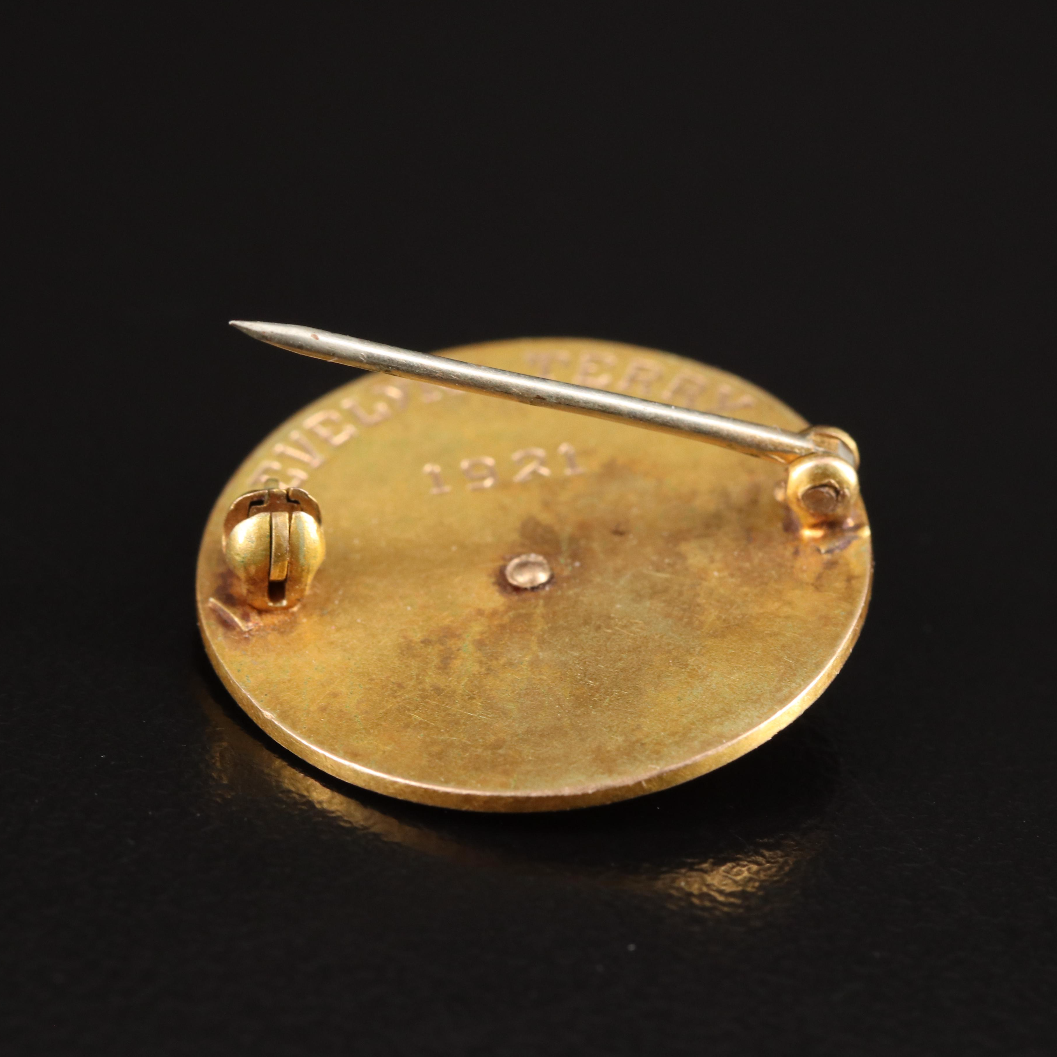 Antique 14K Maltese Cross Service Pin for Samaritan Hospital, Sioux Falls