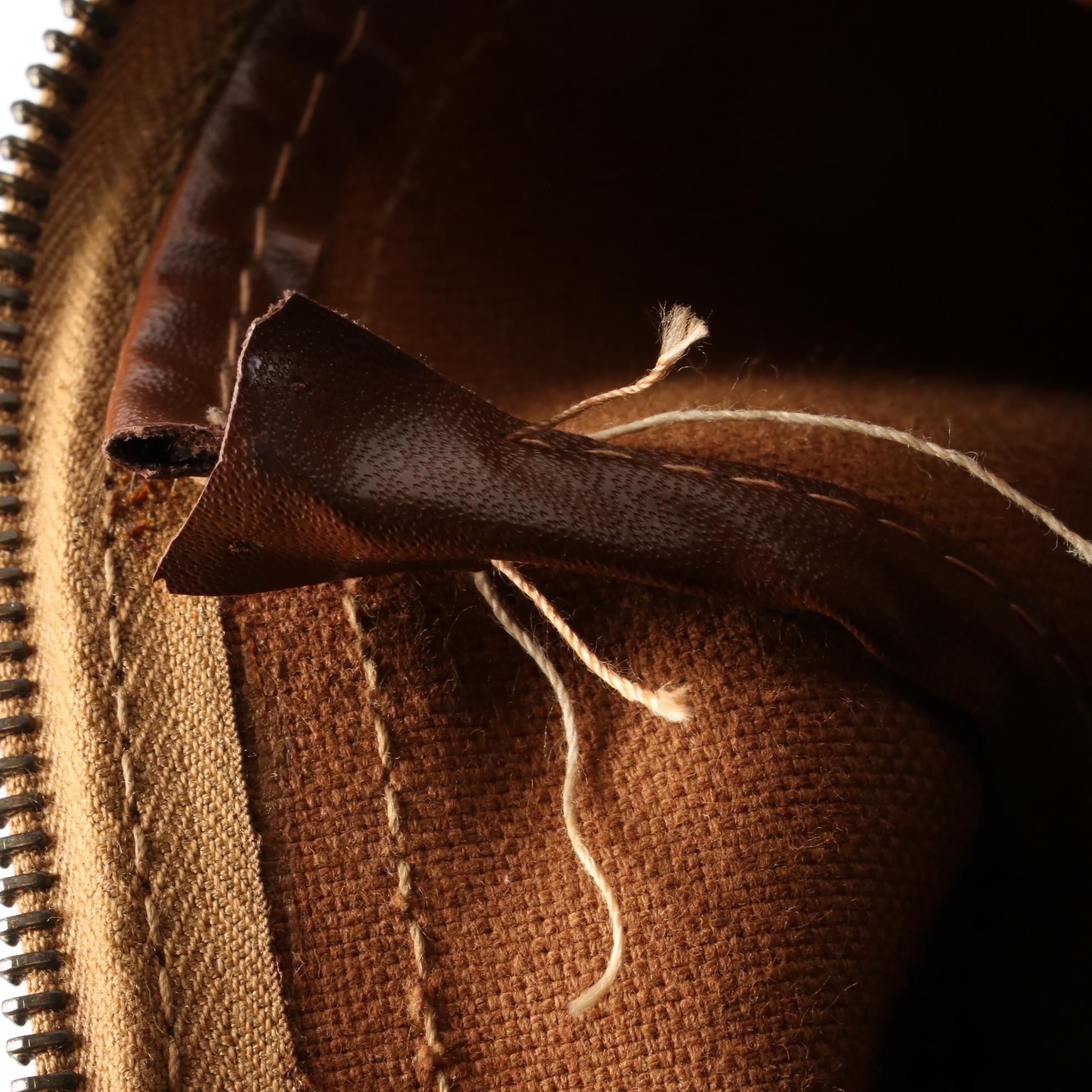 Céline Boston Bag in Macadam Coated Canvas and Leather