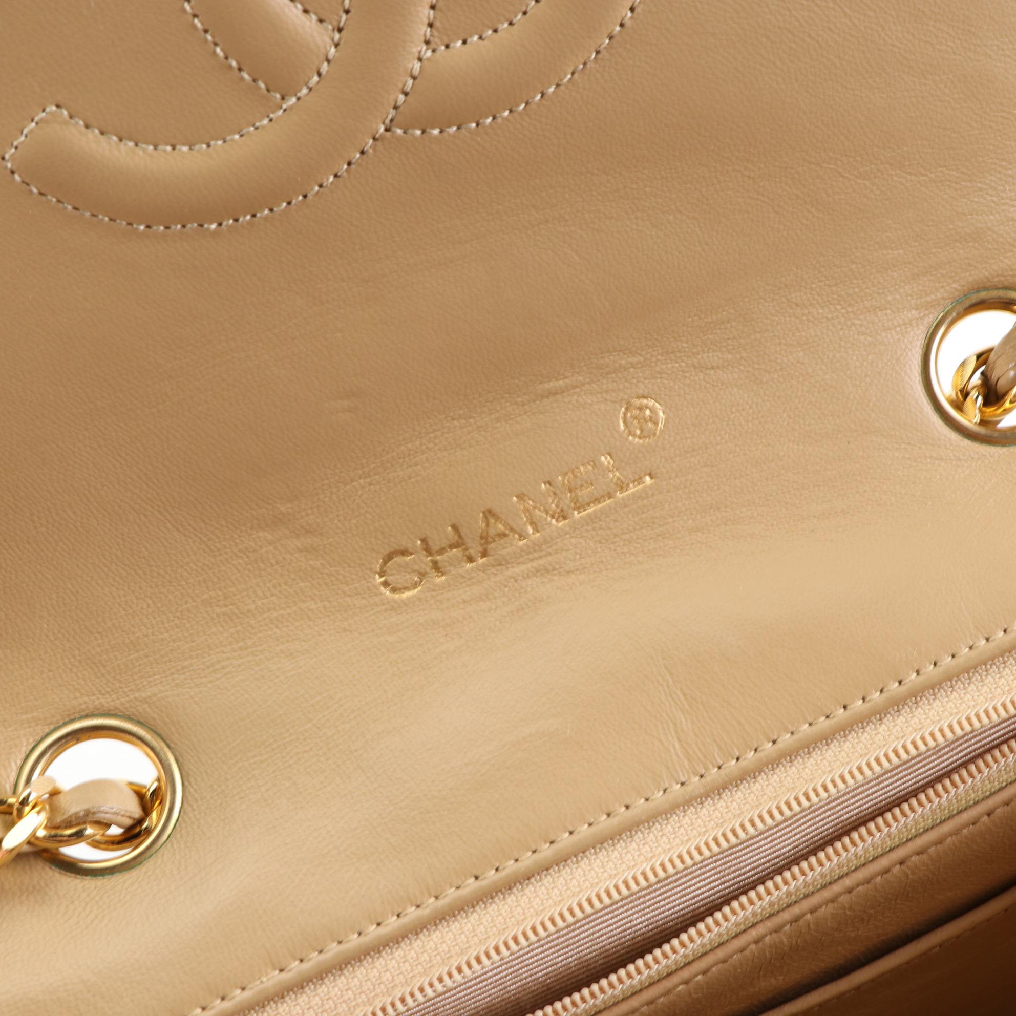 Chanel CC Half Moon Flap Bag in Lambskin Leather