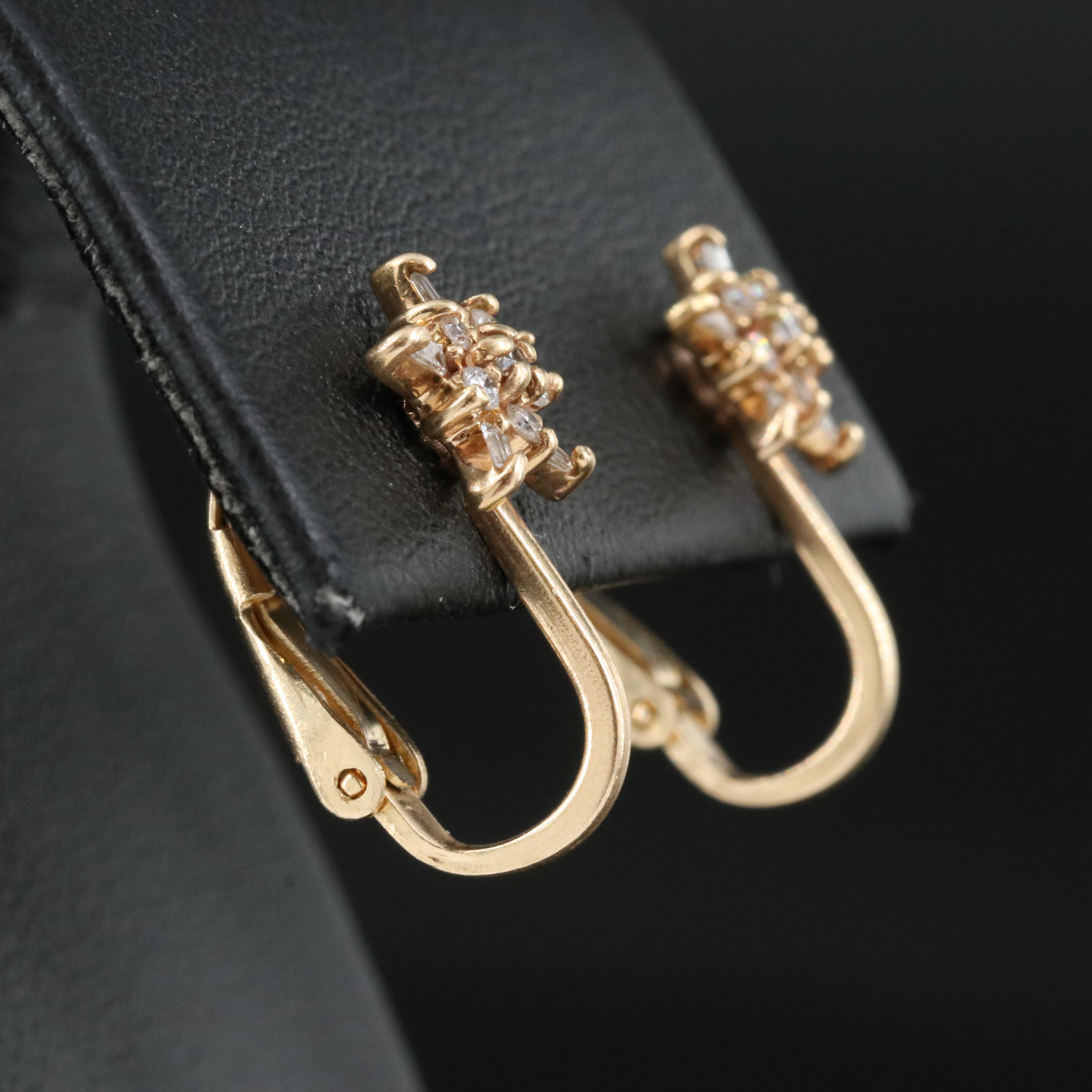 14K 0.24 CTW Diamond Star Earrings