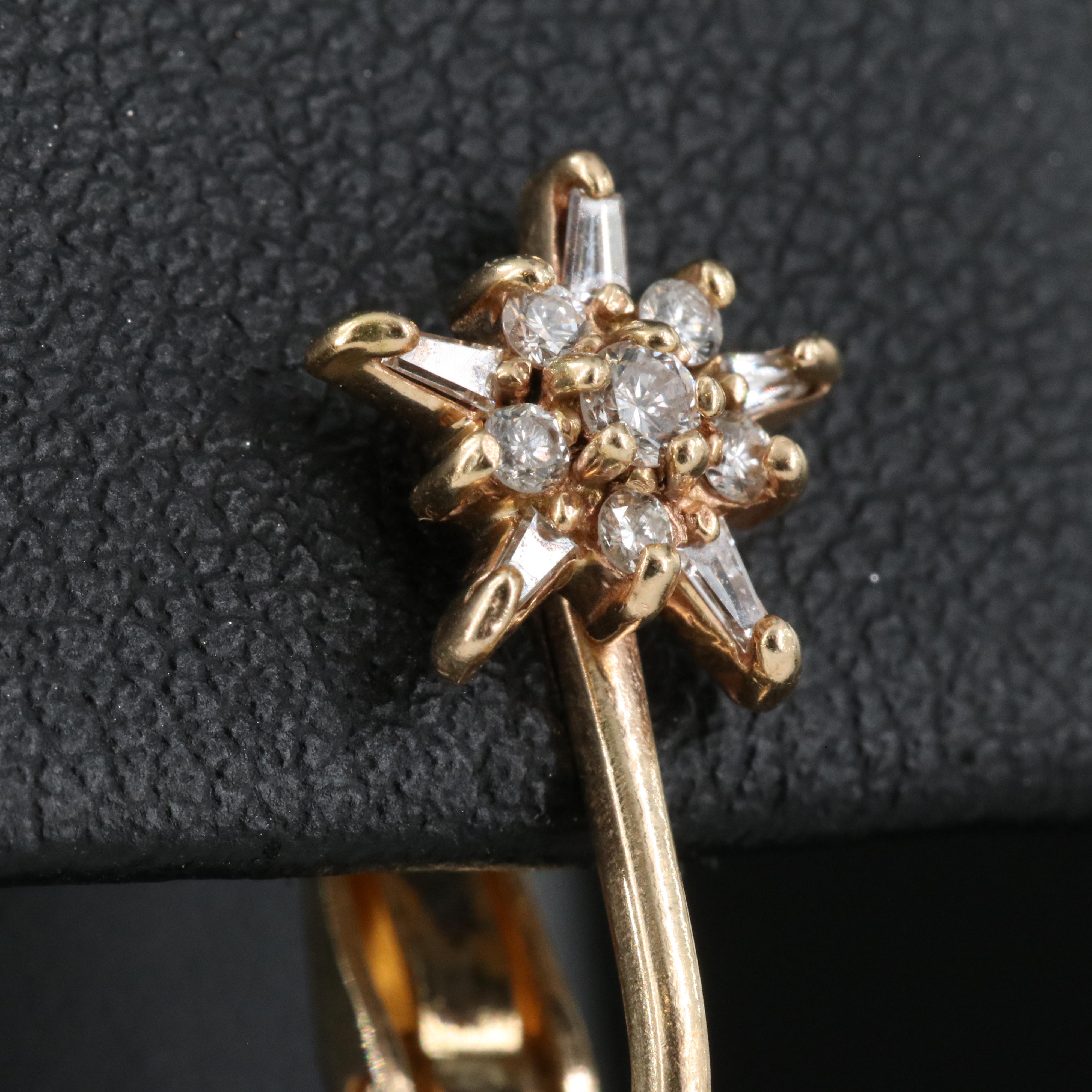 14K 0.24 CTW Diamond Star Earrings