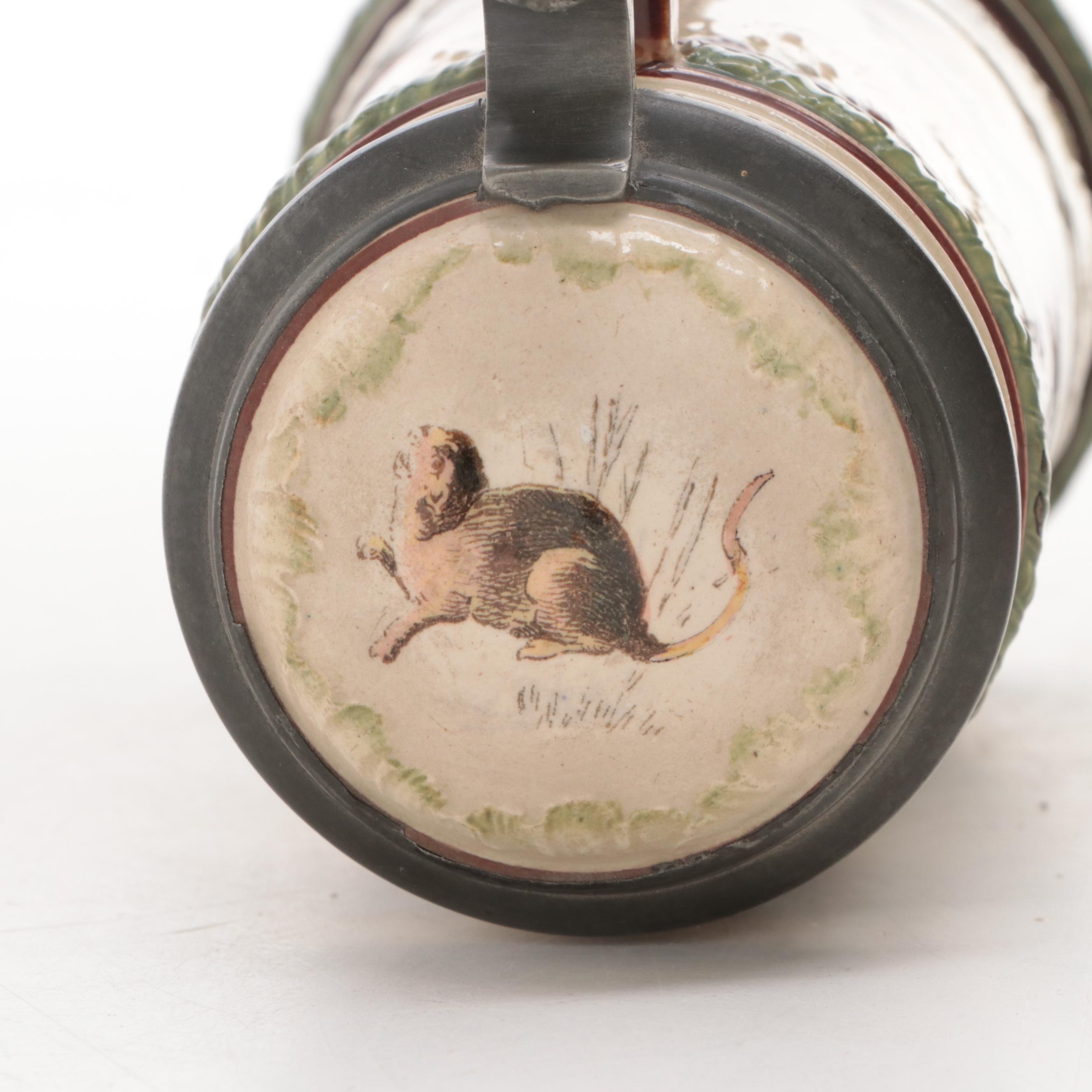 Villeroy & Boch-Mettlach Glazed Stoneware Beer Stein, 1895