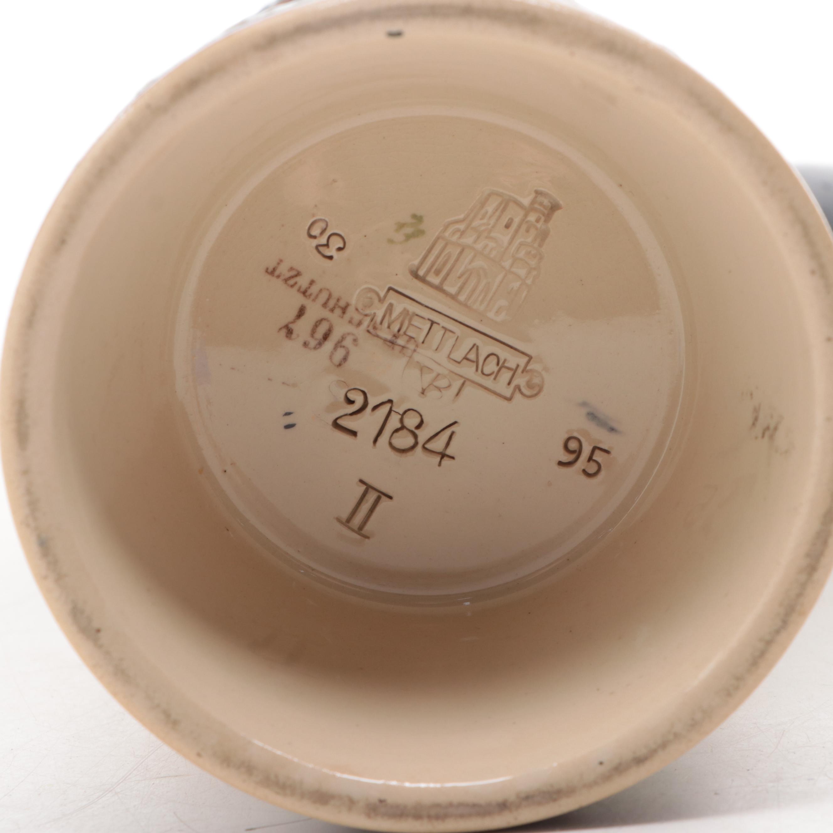 Villeroy & Boch-Mettlach Glazed Stoneware Beer Stein, 1895