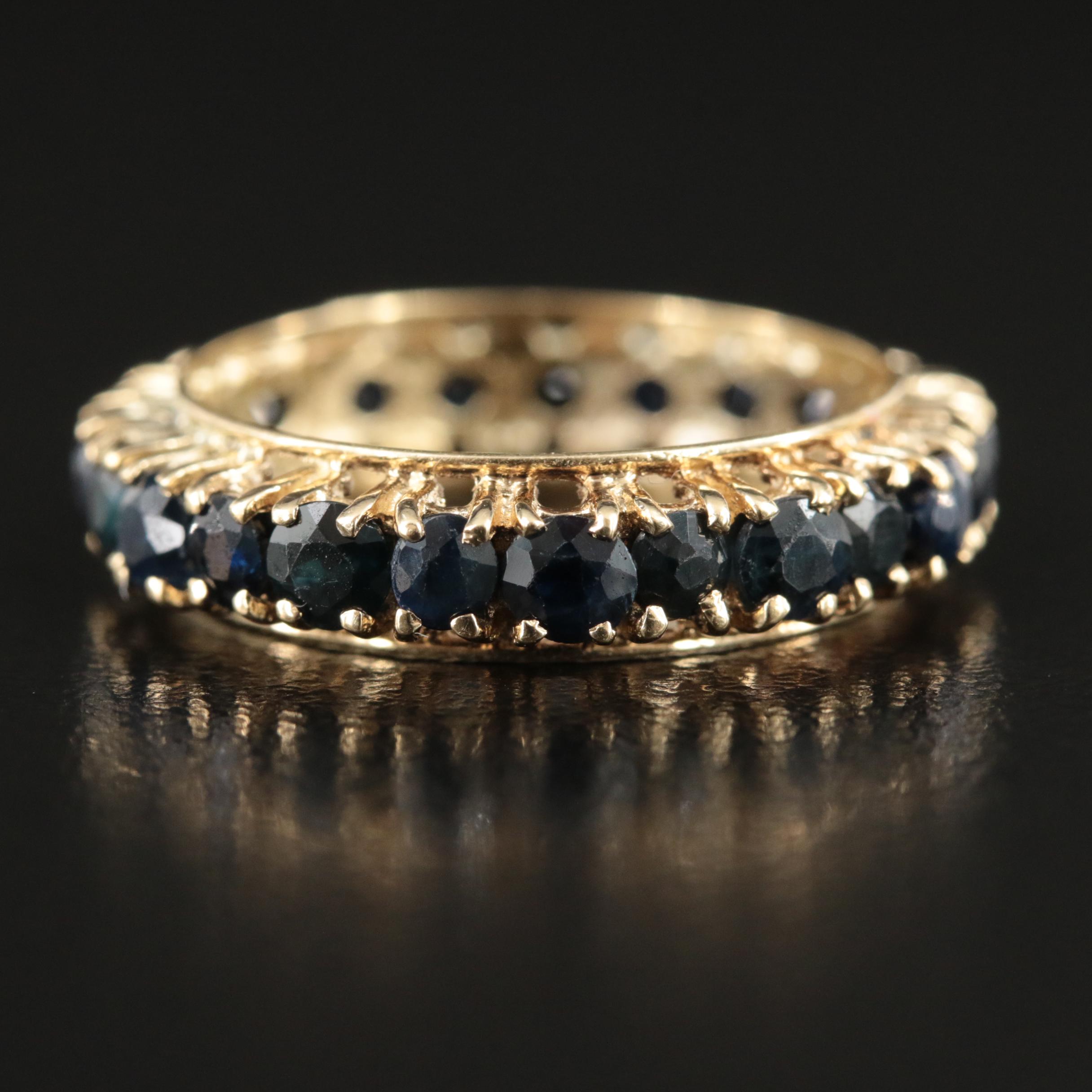 14K Sapphire Eternity Band