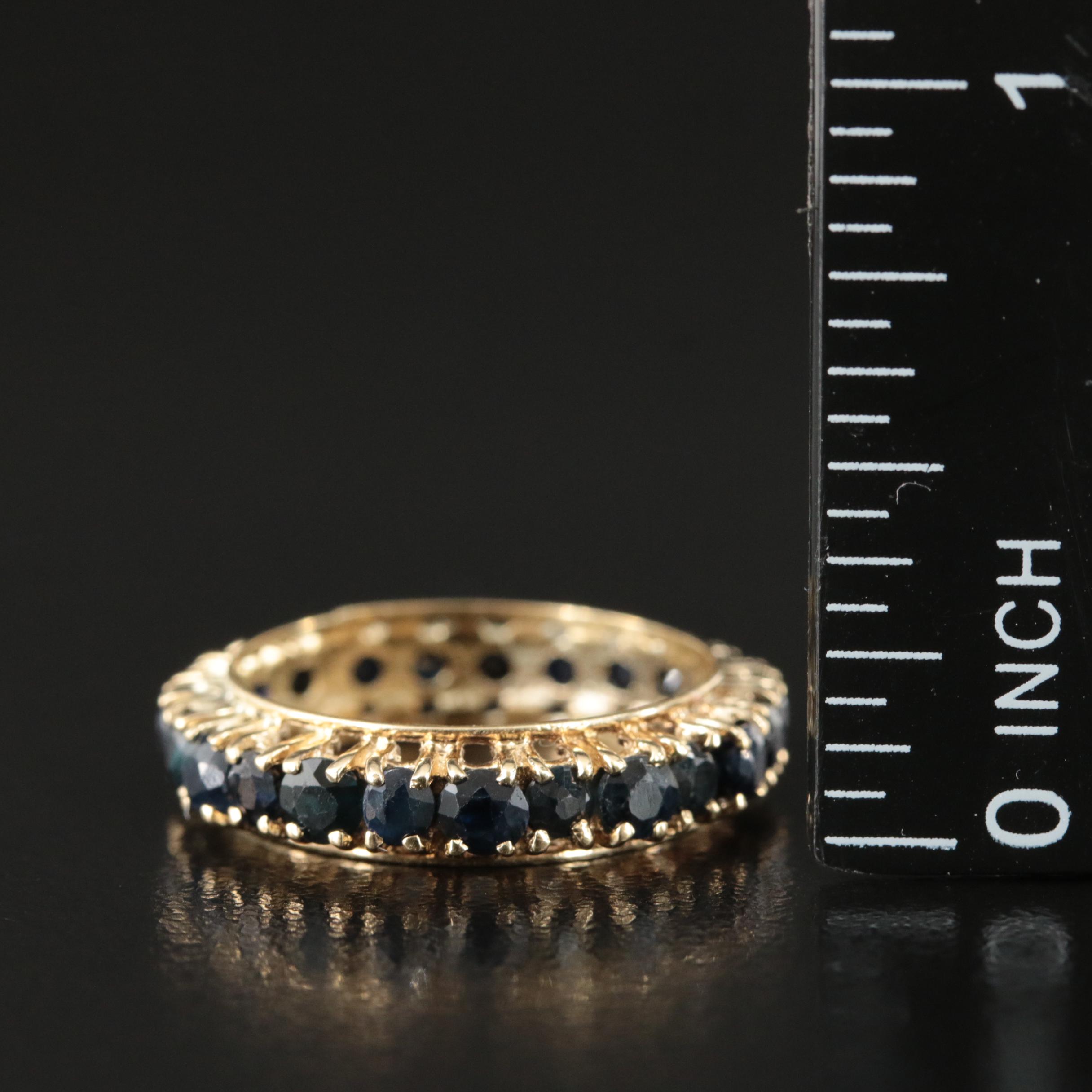 14K Sapphire Eternity Band