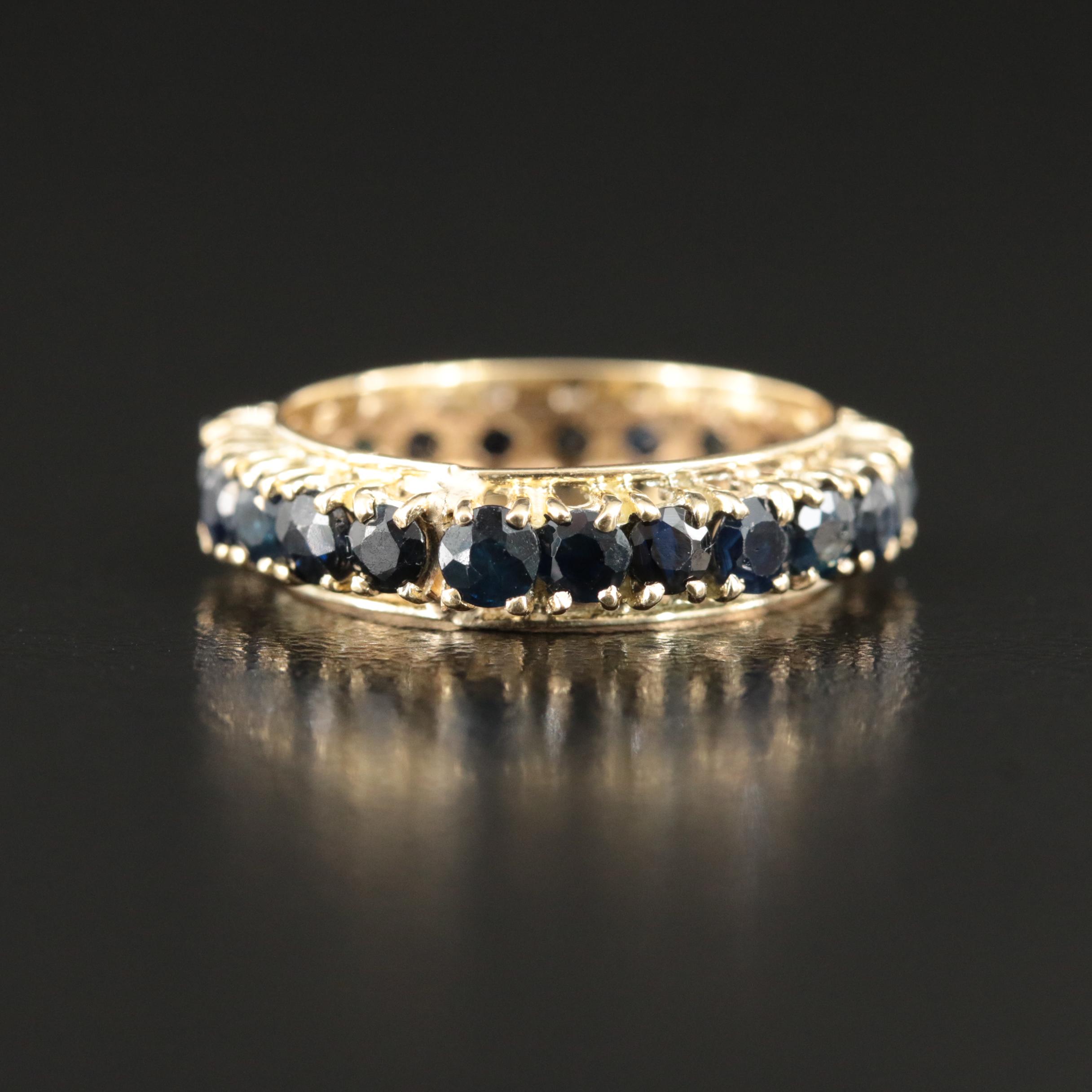 14K Sapphire Eternity Band