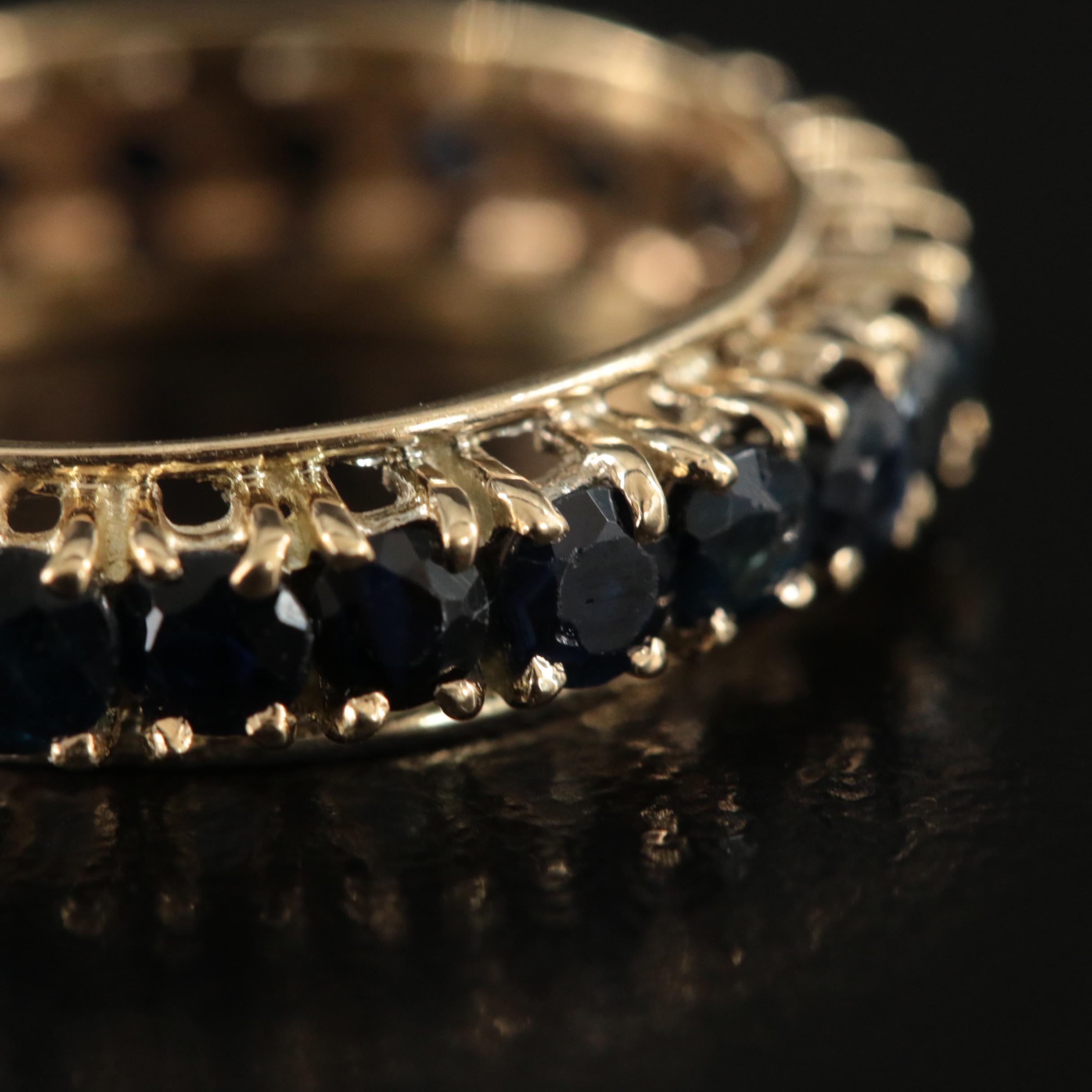 14K Sapphire Eternity Band