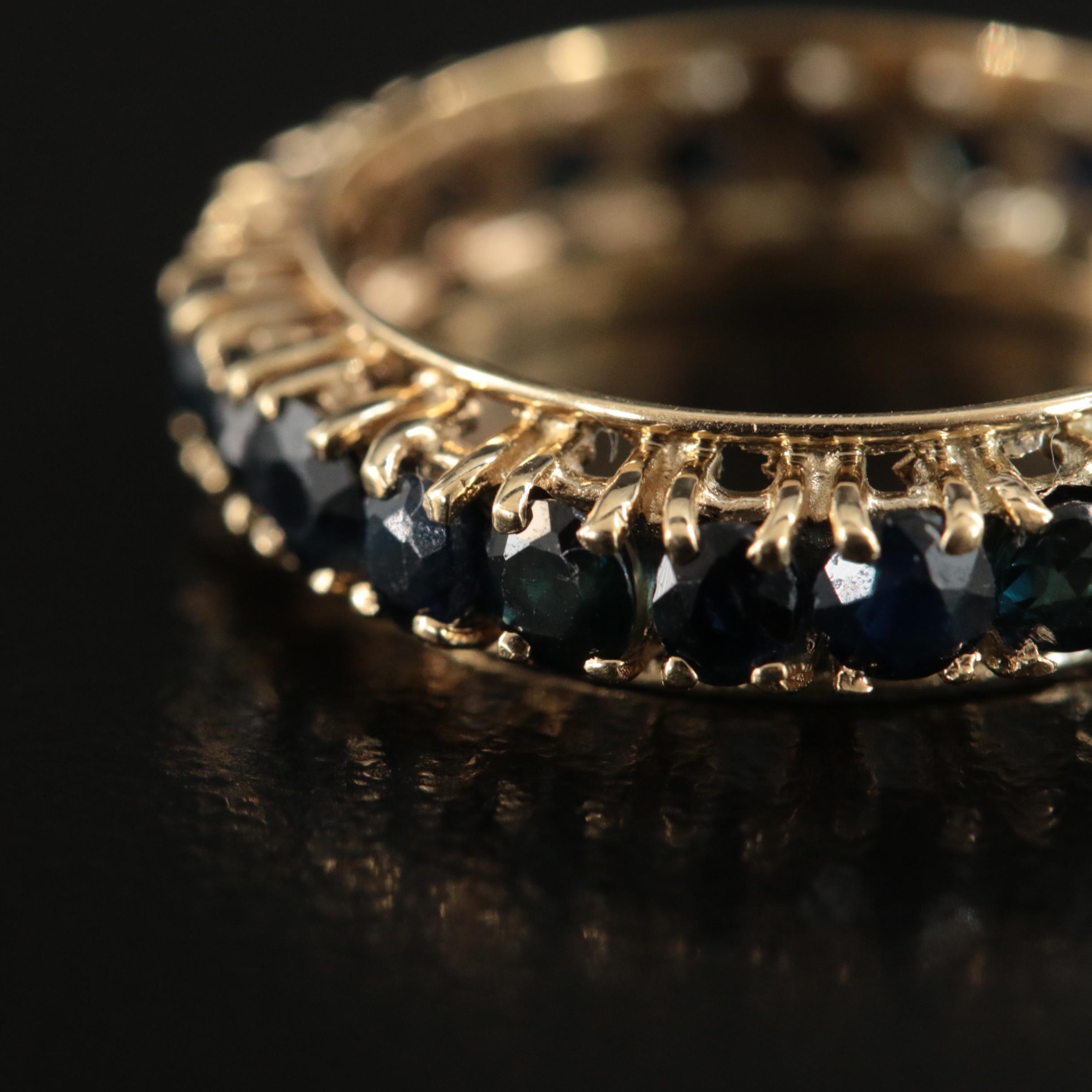 14K Sapphire Eternity Band